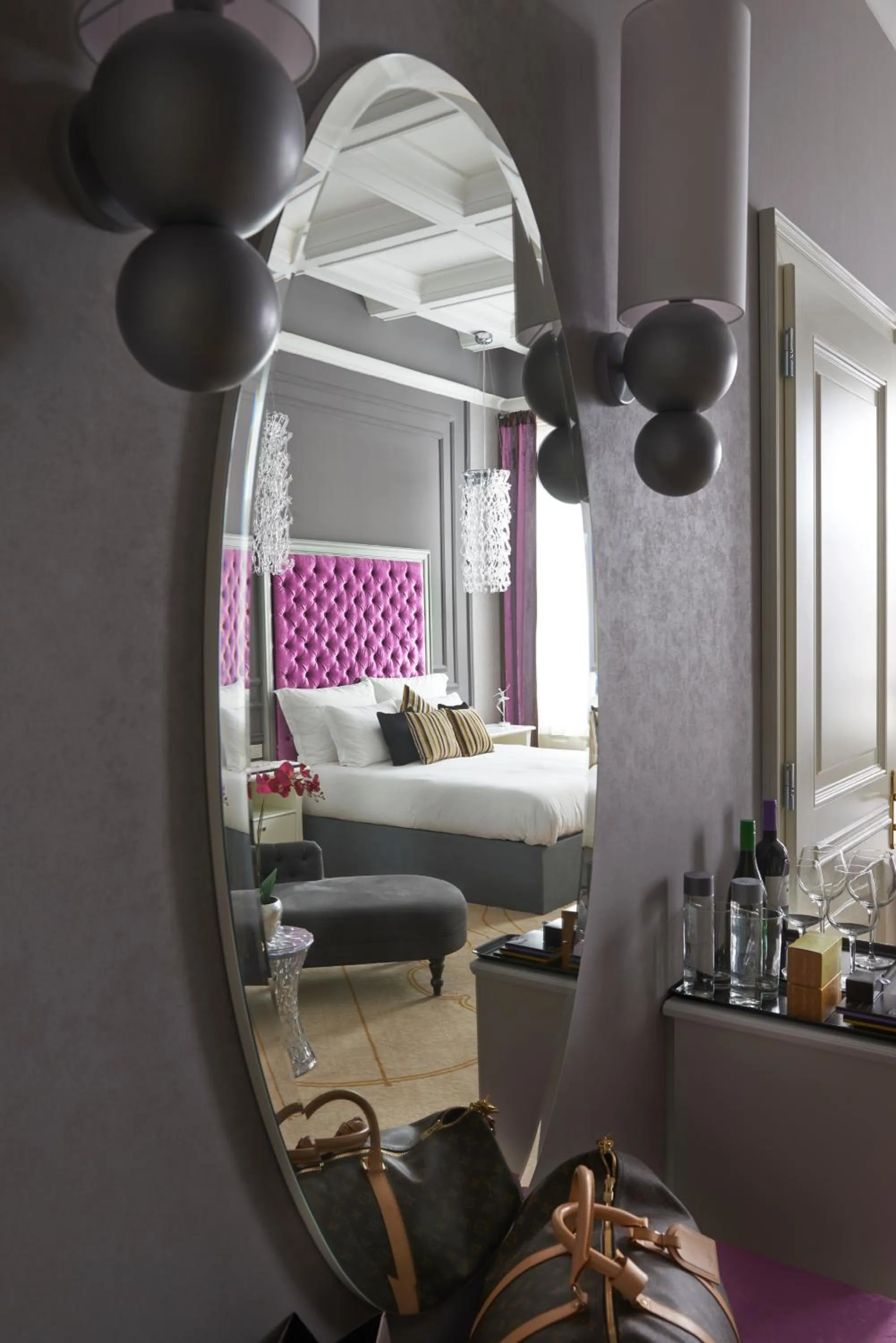 Decorative detail, Bed in Aria Hotel Budapest by Library Hotel Collection