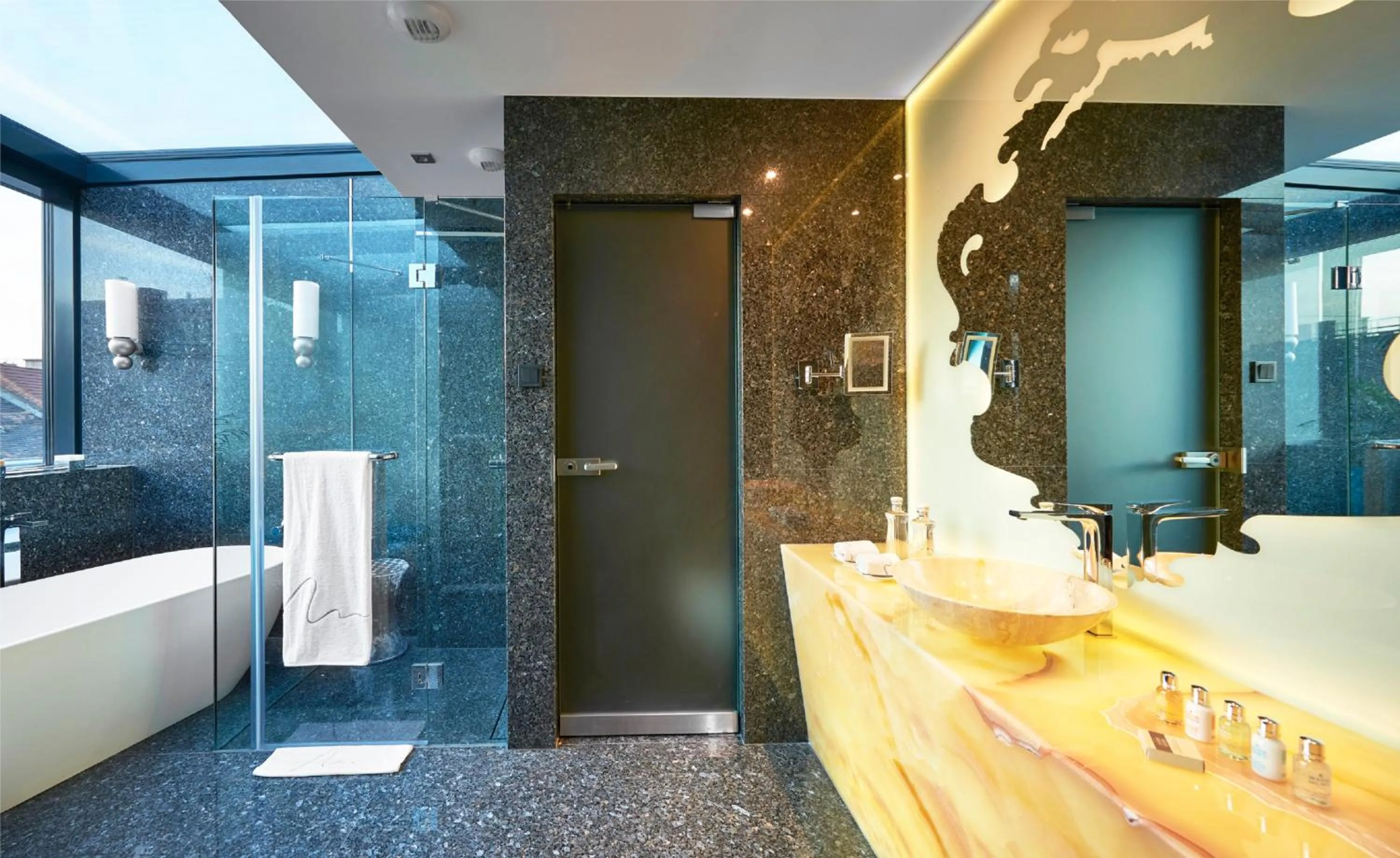 Bathroom in Aria Hotel Budapest by Library Hotel Collection