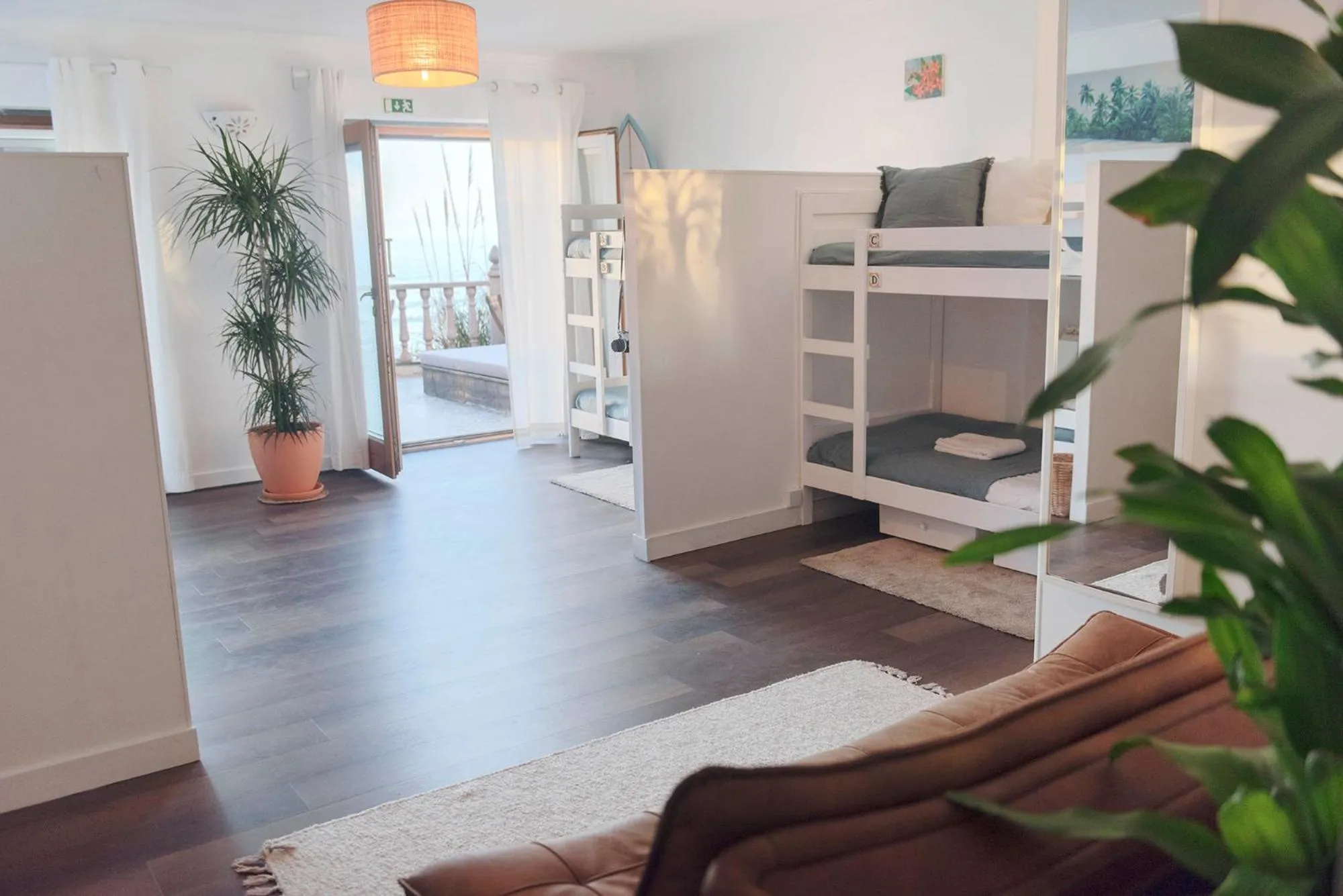 View (from property/room), Bed in Laneez Ericeira Surf House