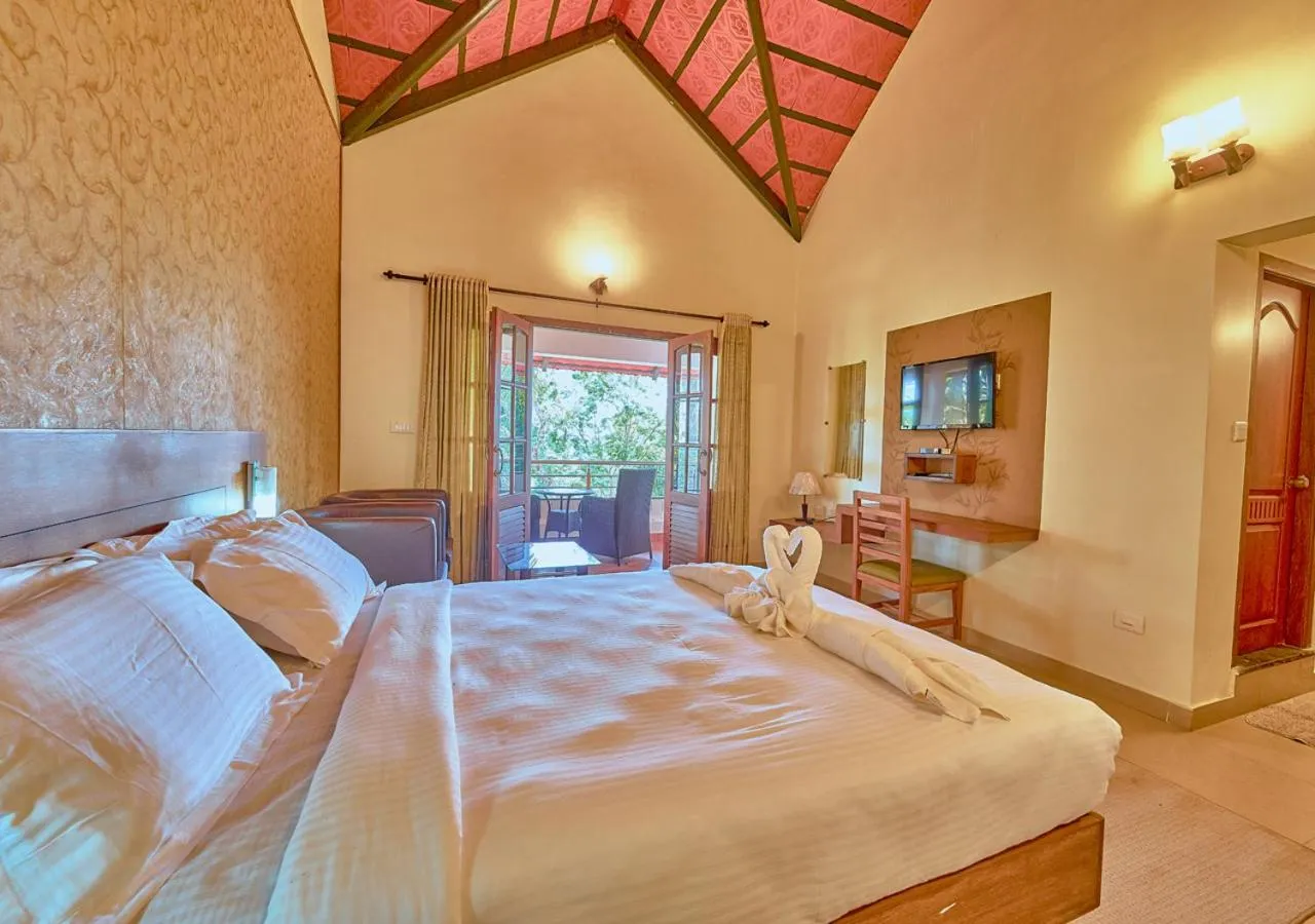 Bed in Ushasree Wayanad Premium Pool Resort by VOYE HOMES