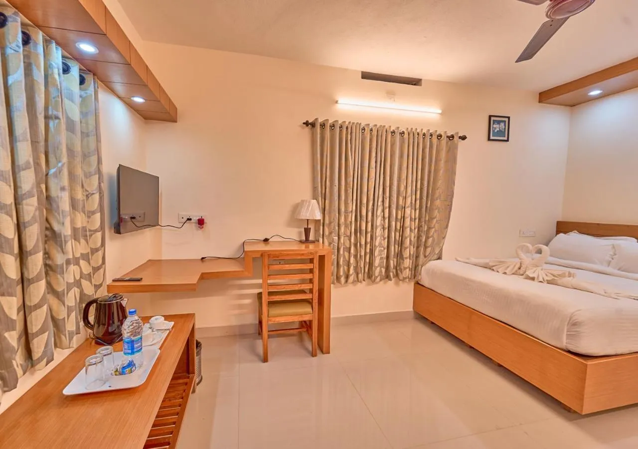 Bed in Ushasree Wayanad Premium Pool Resort by VOYE HOMES