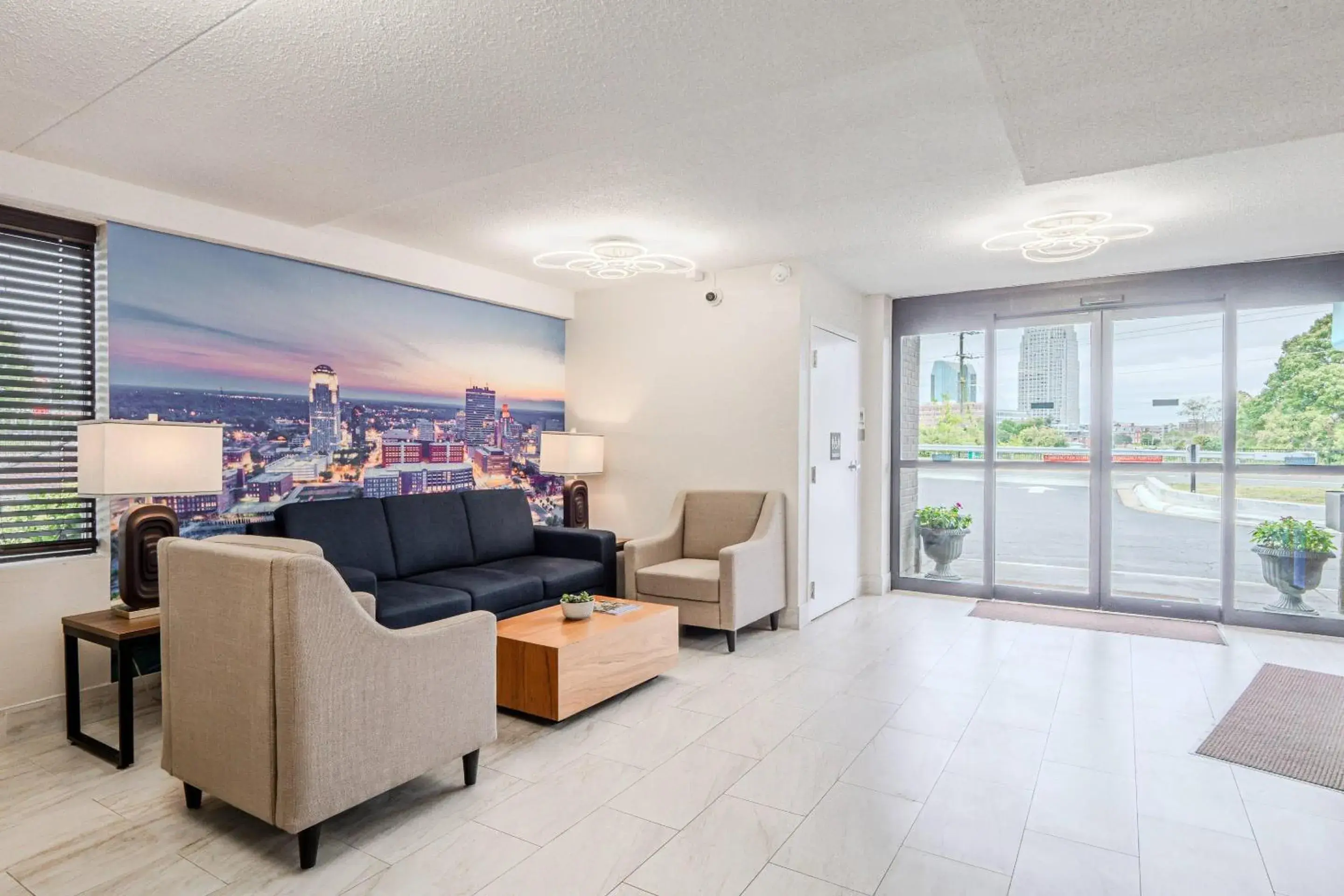 Lobby or reception in Clarion Pointe Winston - Salem Downtown Lobby or reception in Clarion Pointe Winston - Salem Downtown