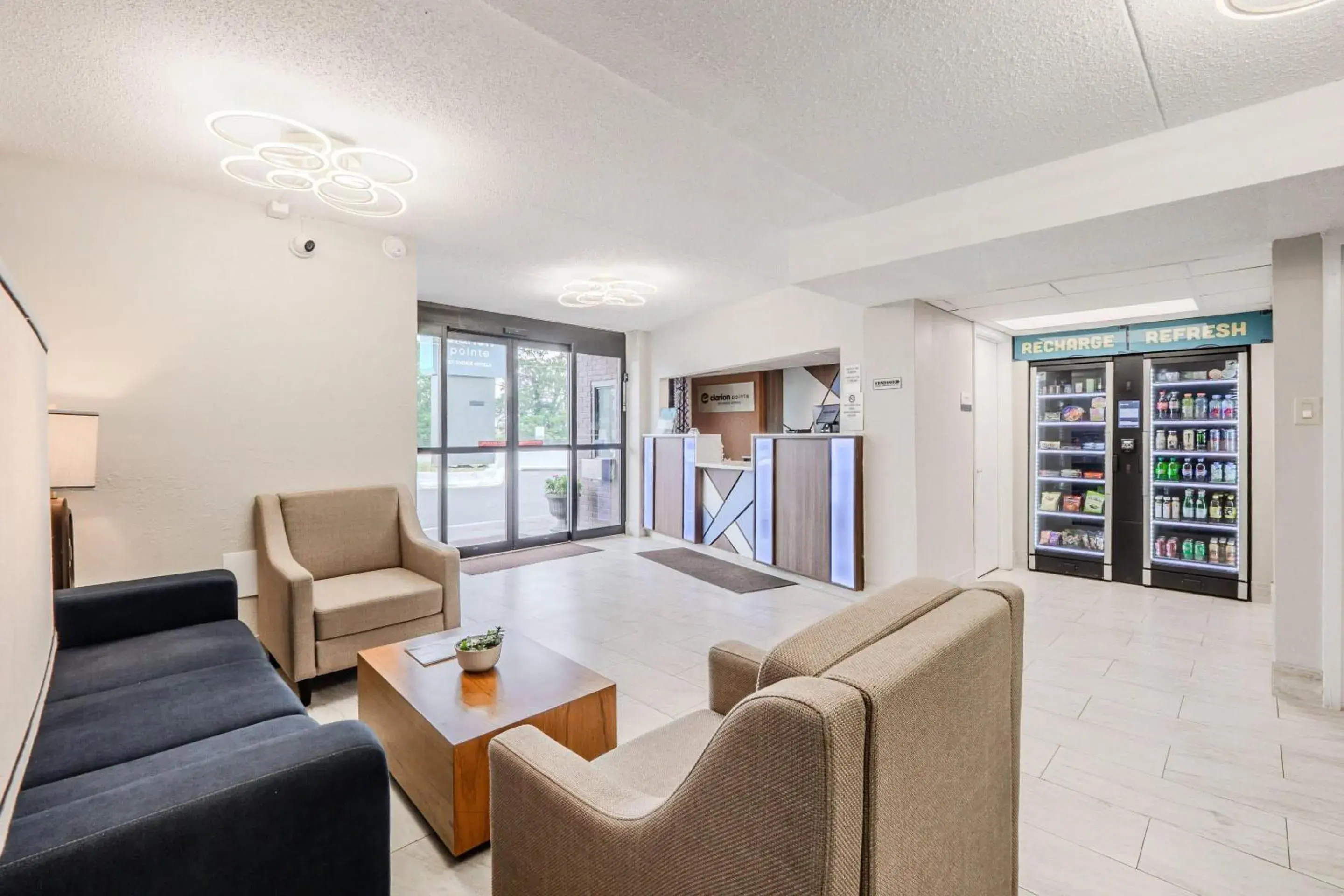 Lobby or reception in Clarion Pointe Winston - Salem Downtown Lobby or reception in Clarion Pointe Winston - Salem Downtown