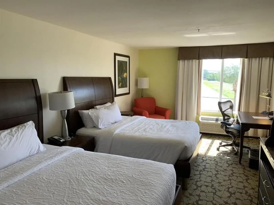 Bed in Wyndham Garden New Orleans Airport