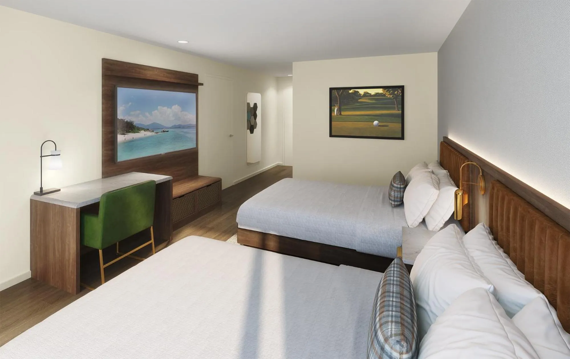 Bed in Lodge Geneva National