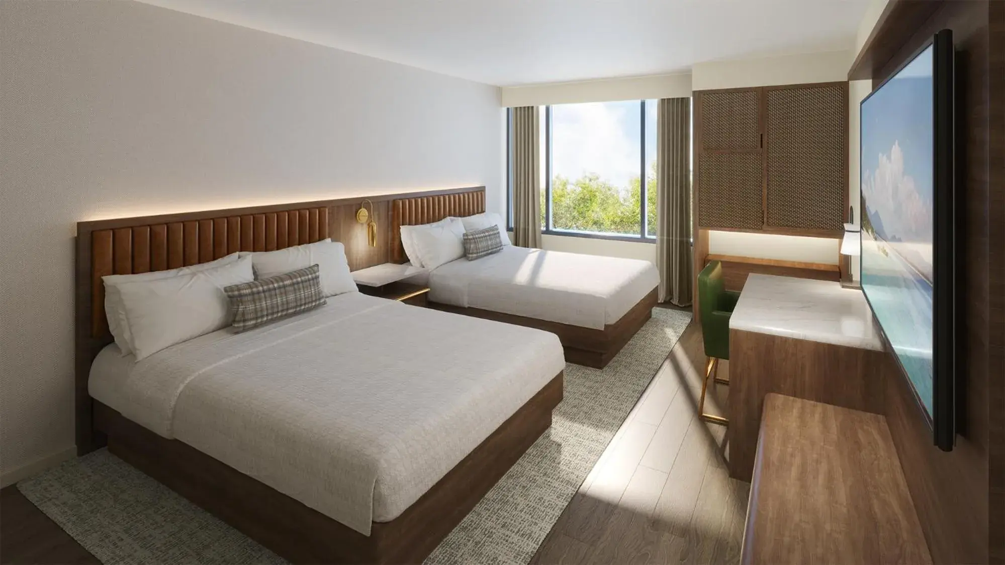 Reimagined Lakeside Patio Double Queen Room in Lodge Geneva National Reimagined Lakeside Patio Double Queen Room in Lodge Geneva National