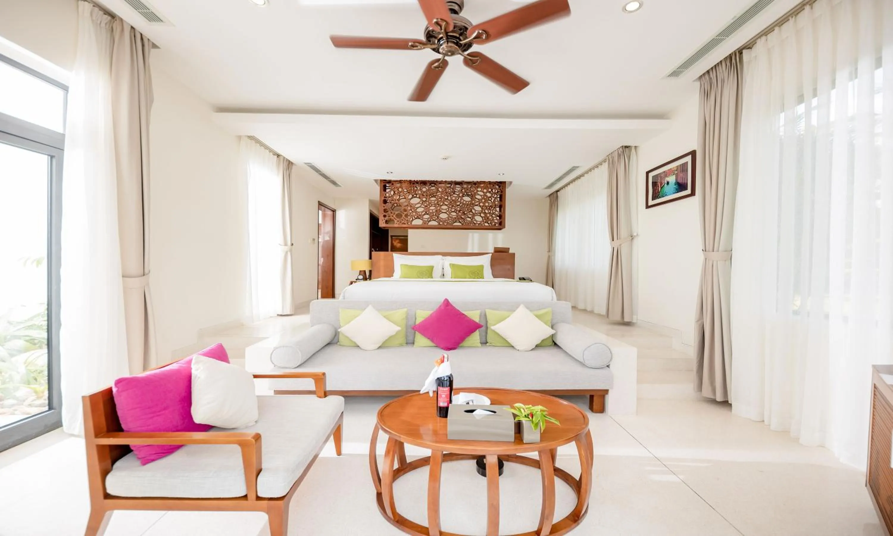 Bed in Cam Ranh Riviera Beach Resort & Spa