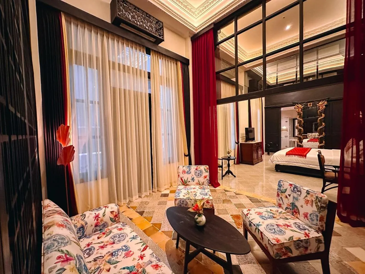 Seating area, Bed in House of Tugu, Old Town Jakarta