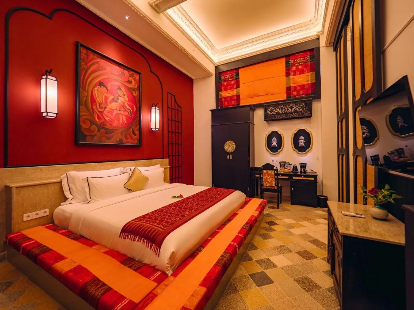 Bed in House of Tugu, Old Town Jakarta