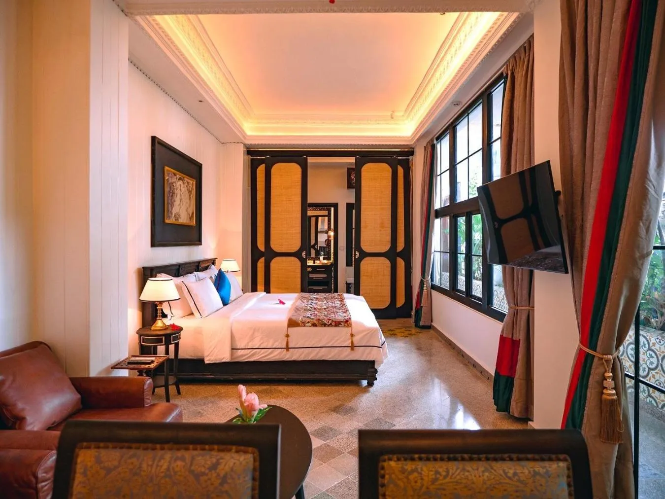 Bedroom, Bed in House of Tugu, Old Town Jakarta