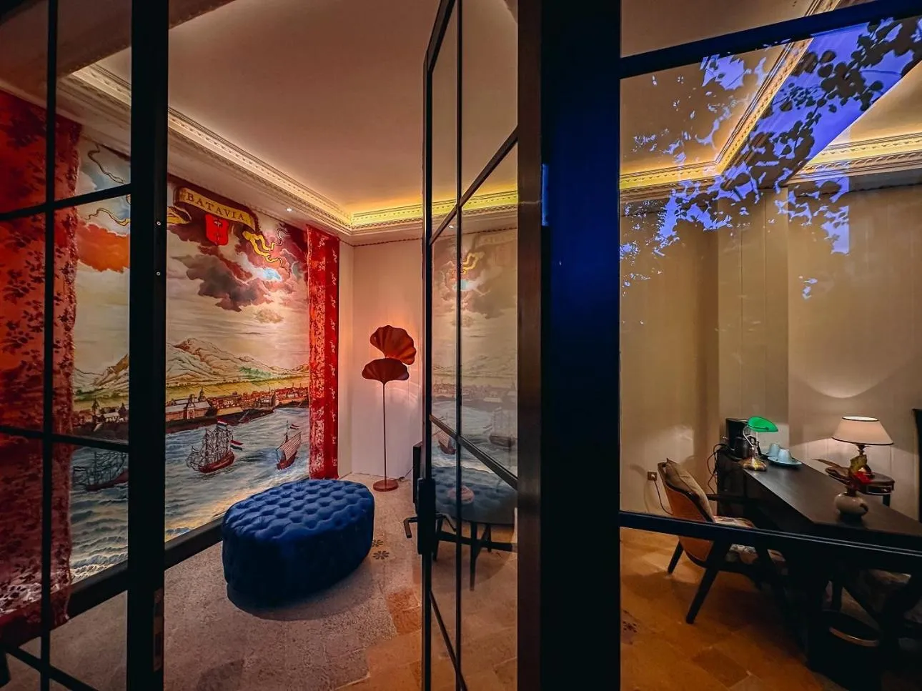 Seating area, Bed in House of Tugu, Old Town Jakarta