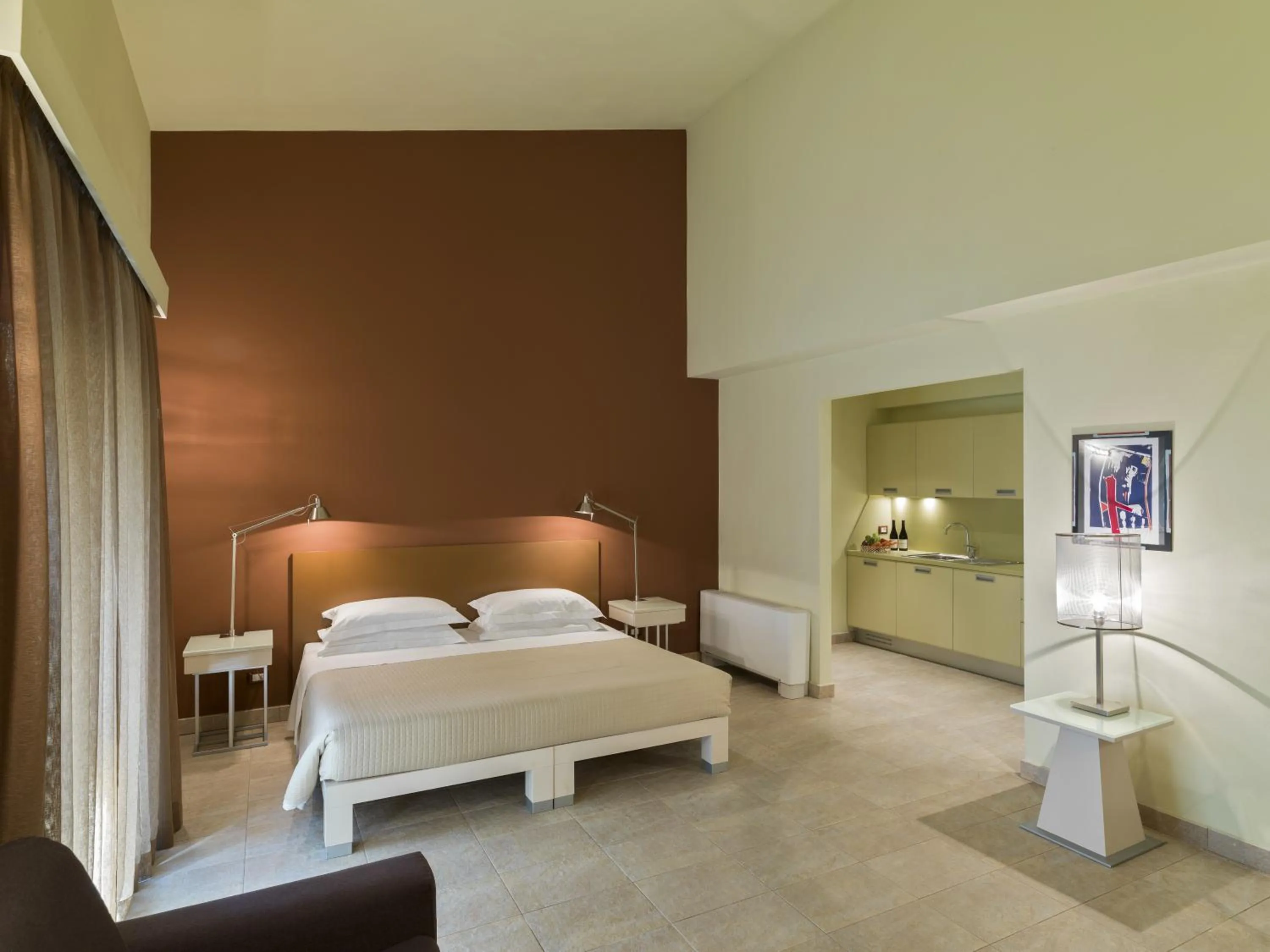 Photo of the whole room, Bed in PopArtment