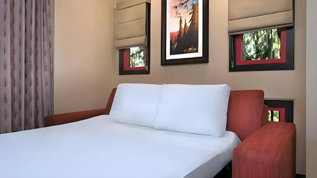 Bed in Disney's Wilderness Lodge Bed in Disney's Wilderness Lodge