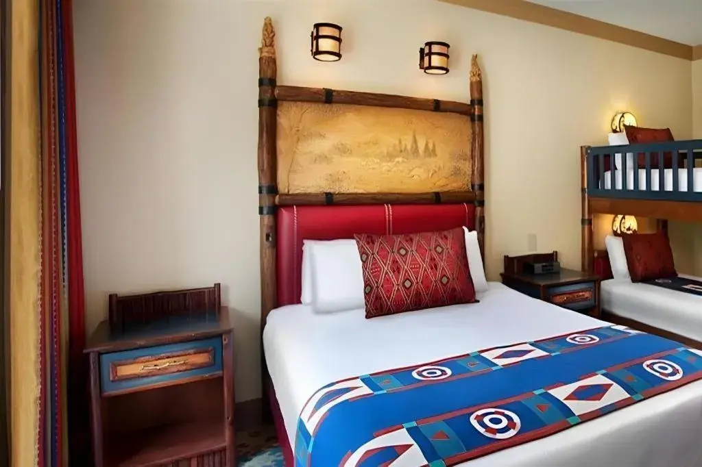 Bed in Disney's Wilderness Lodge Bed in Disney's Wilderness Lodge