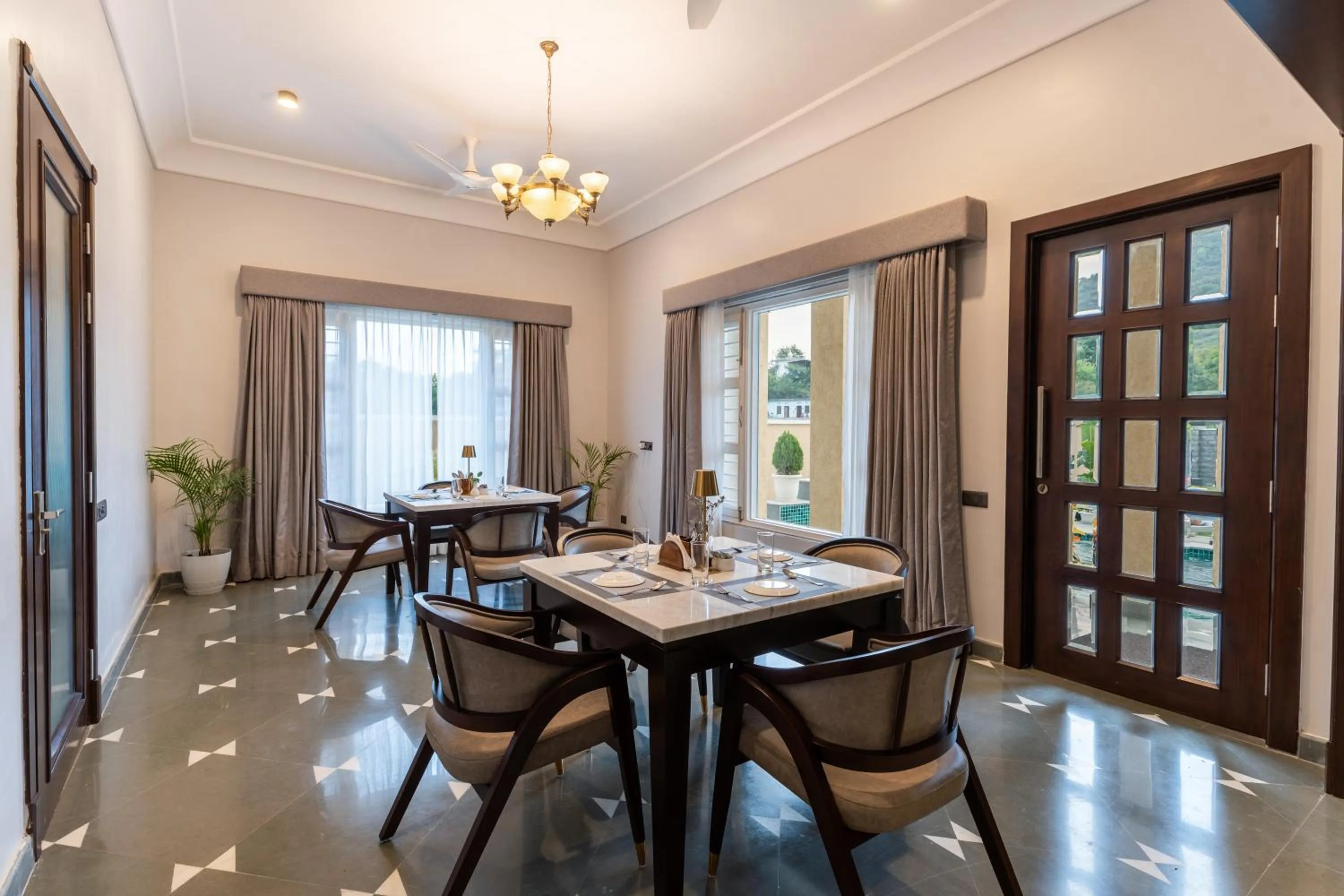 Dining area in The Hills collective with private plunge pool My Downtown Hotel