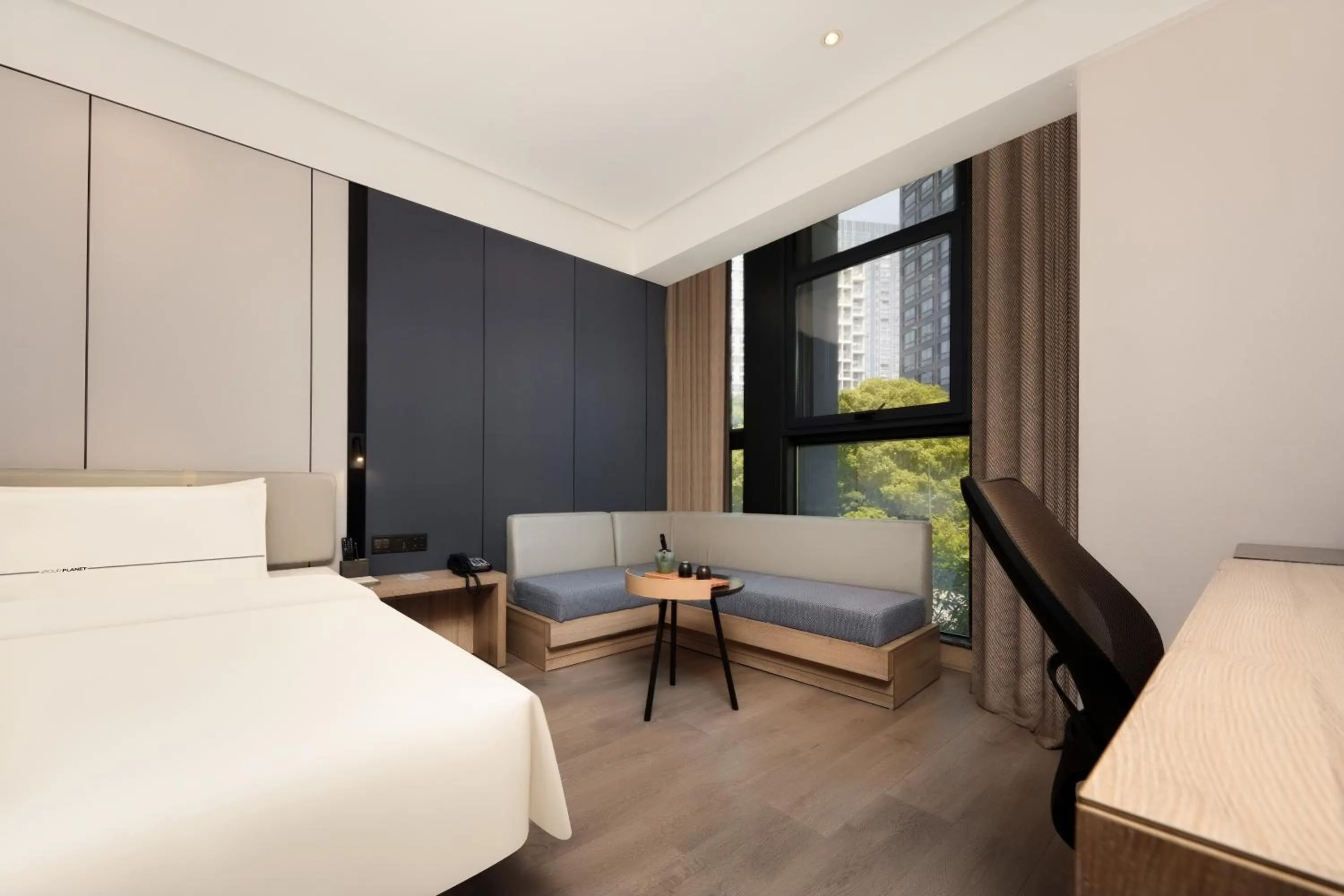 Bed in Atour Hotel Hangzhou Qianjiang New Town Qianjiang Road