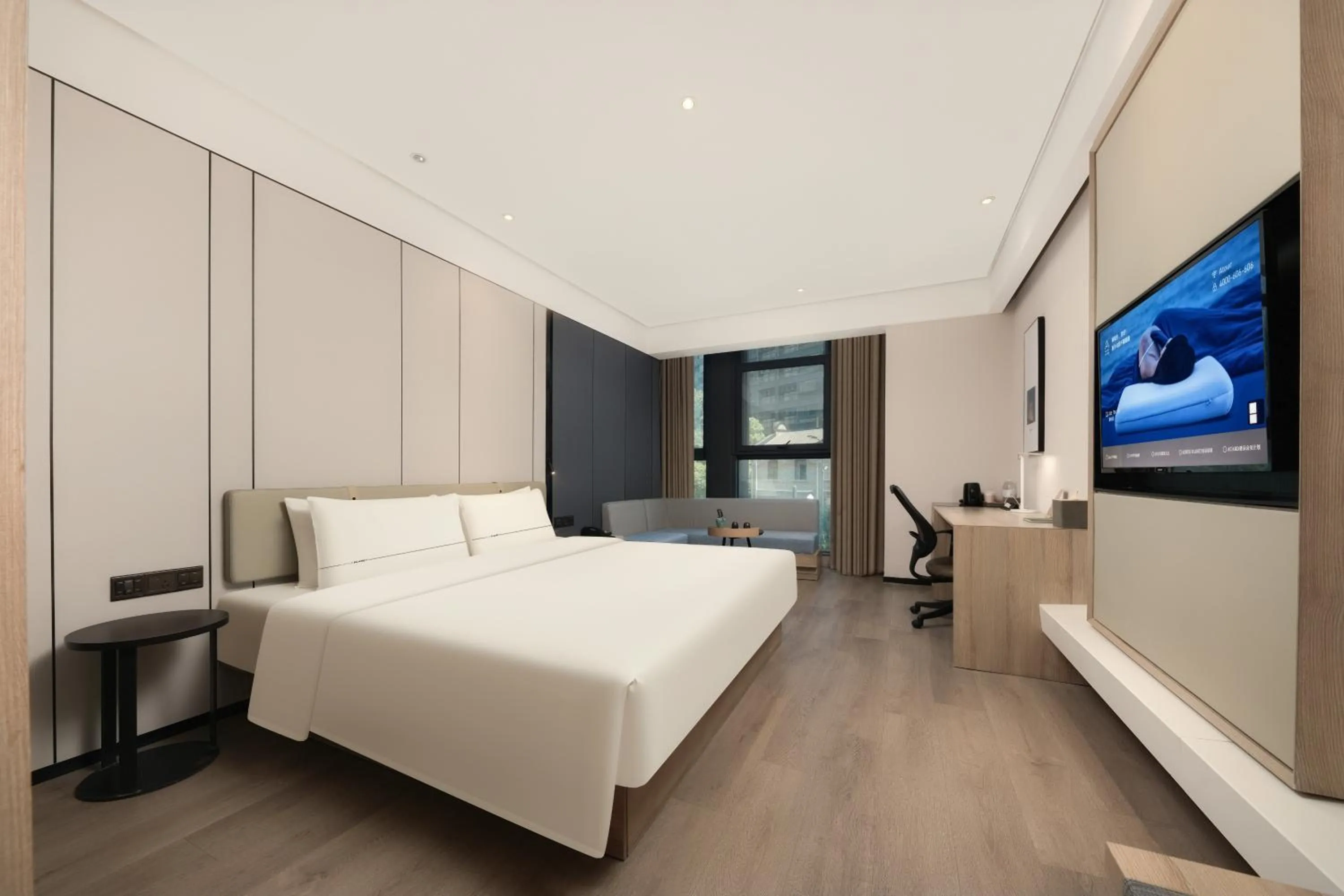 Bed in Atour Hotel Hangzhou Qianjiang New Town Qianjiang Road