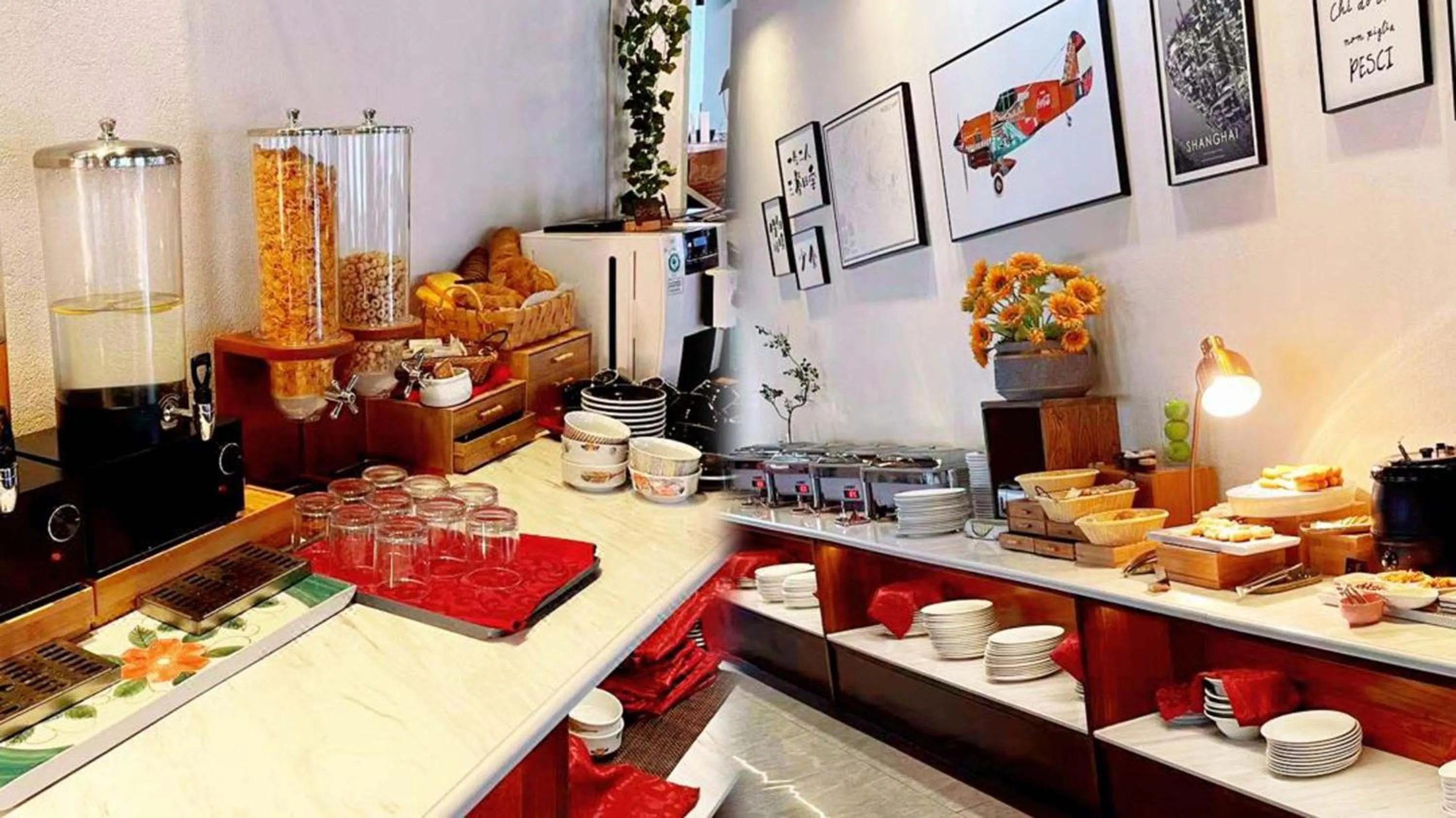 Food in Ramadaencore By Wyndham Shanghai Pud ong Airport -Provide free 24hour shuttle bus service for airport pick-up and drop-off at Pud ong Airport