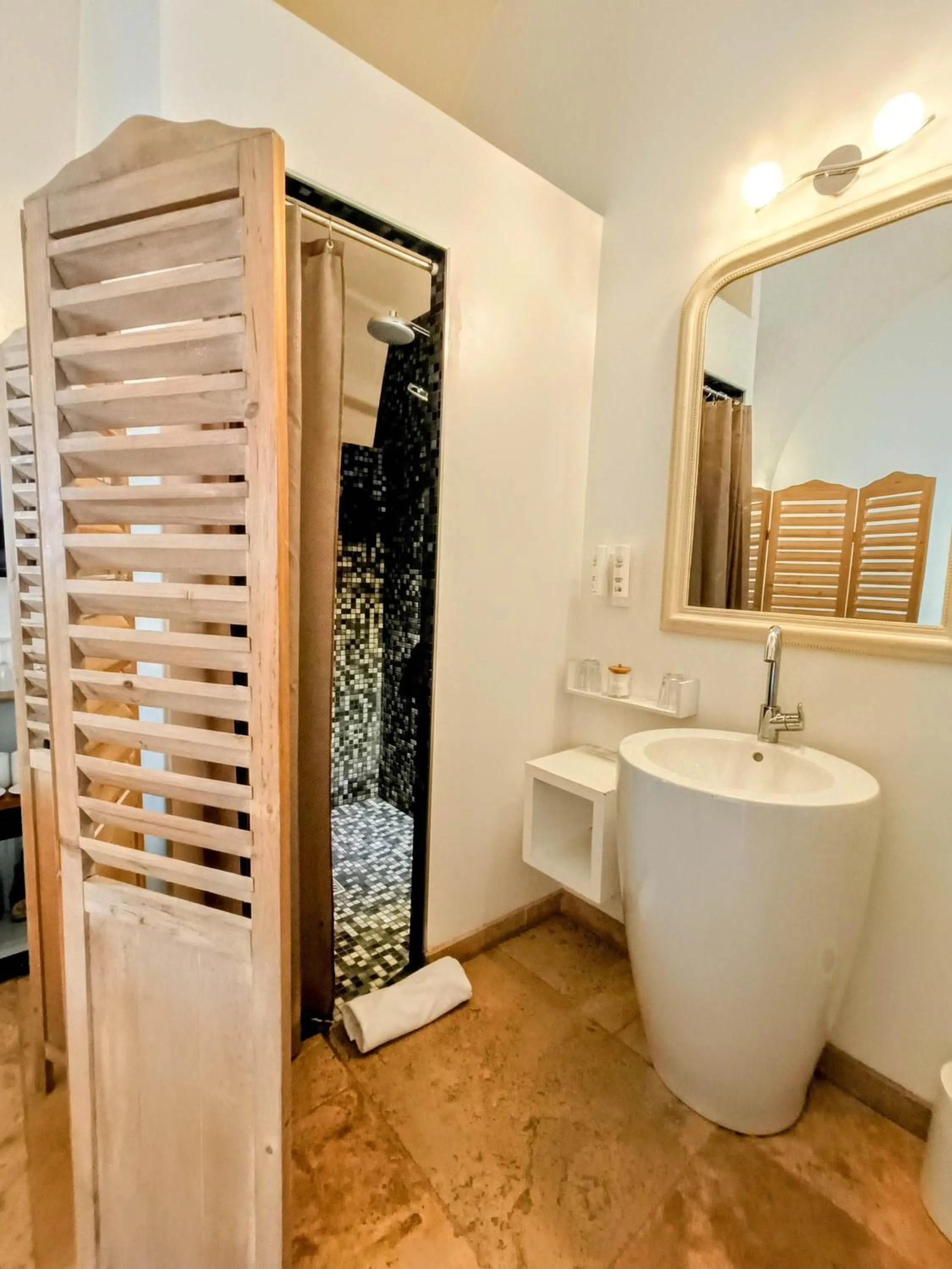 Shower in Les Chambres De La Renaissance