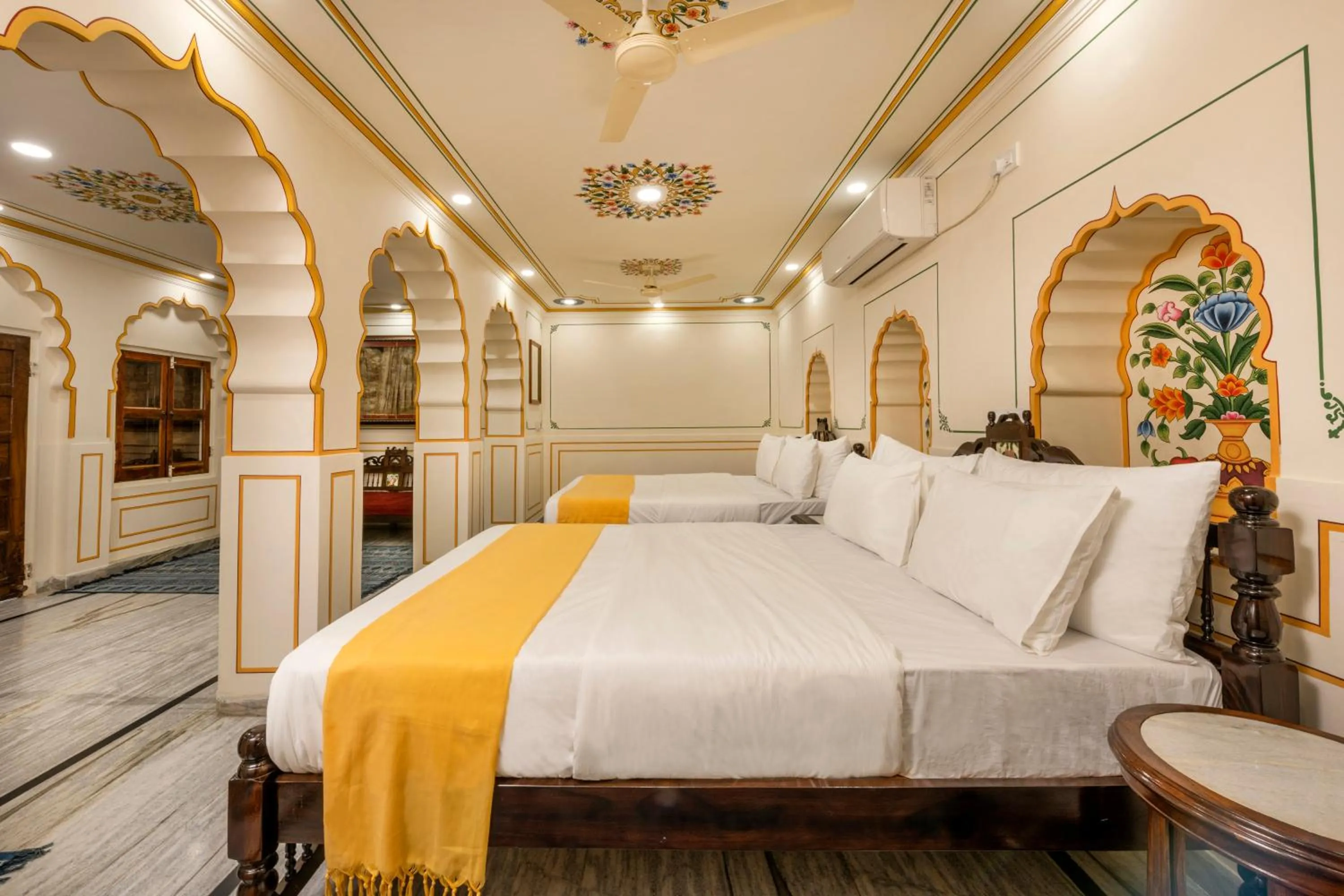 Bedroom, Bed in Raghunath Haveli - A Boutique Homestay