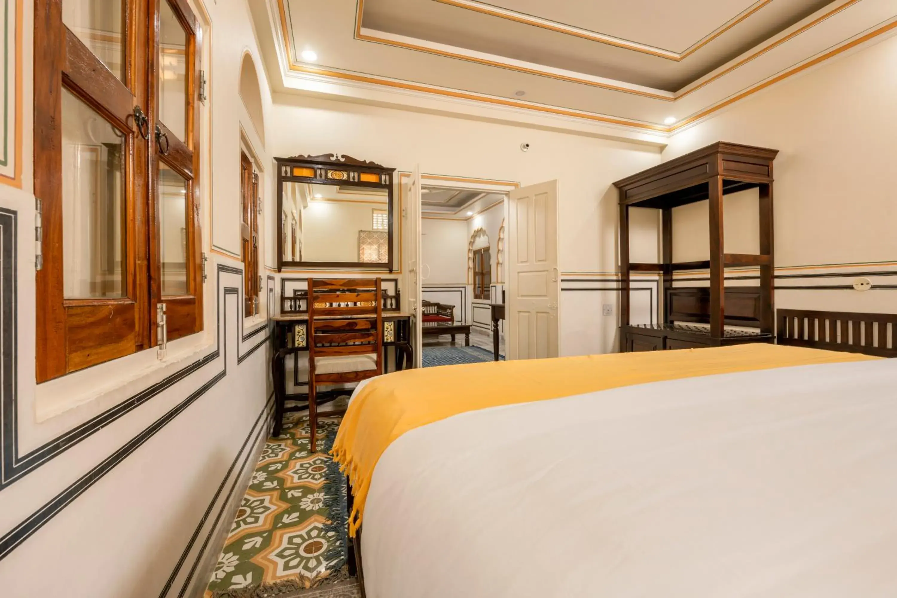 Bed in Raghunath Haveli - A Boutique Homestay Bed in Raghunath Haveli - A Boutique Homestay