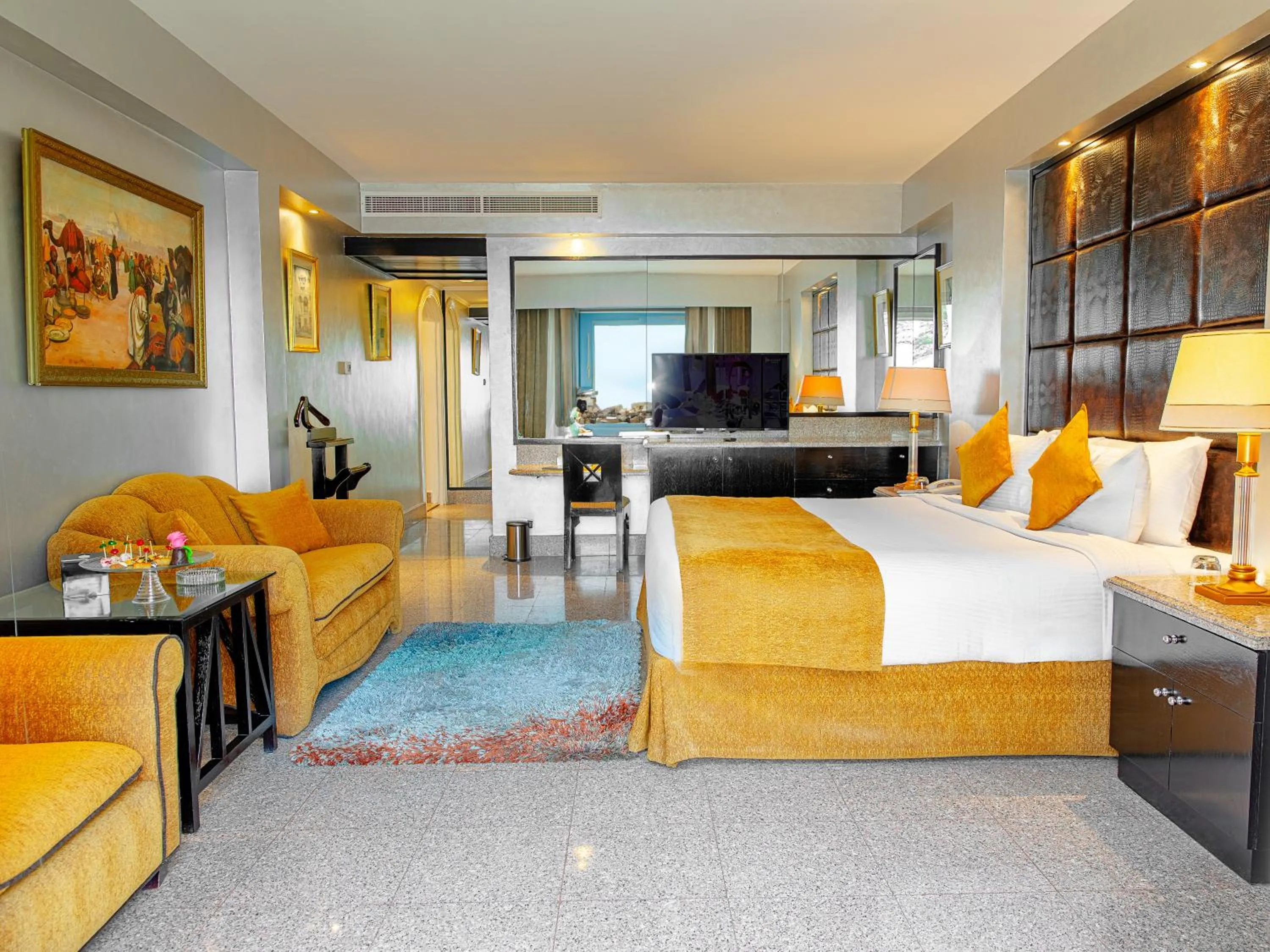 Bed in Royal Monte-Carlo Sharm Resort & SPA