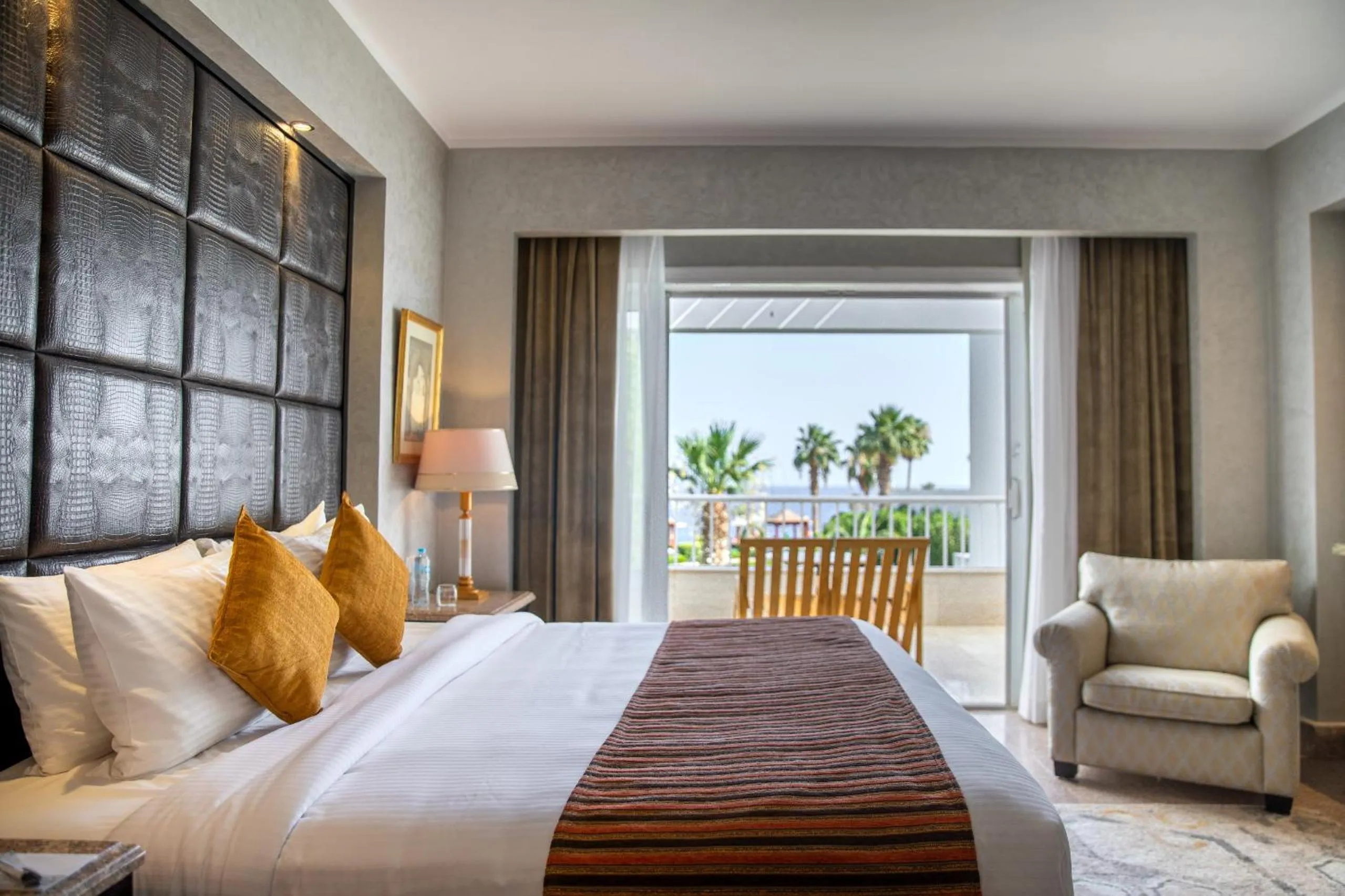 Bed in Royal Monte-Carlo Sharm Resort & SPA