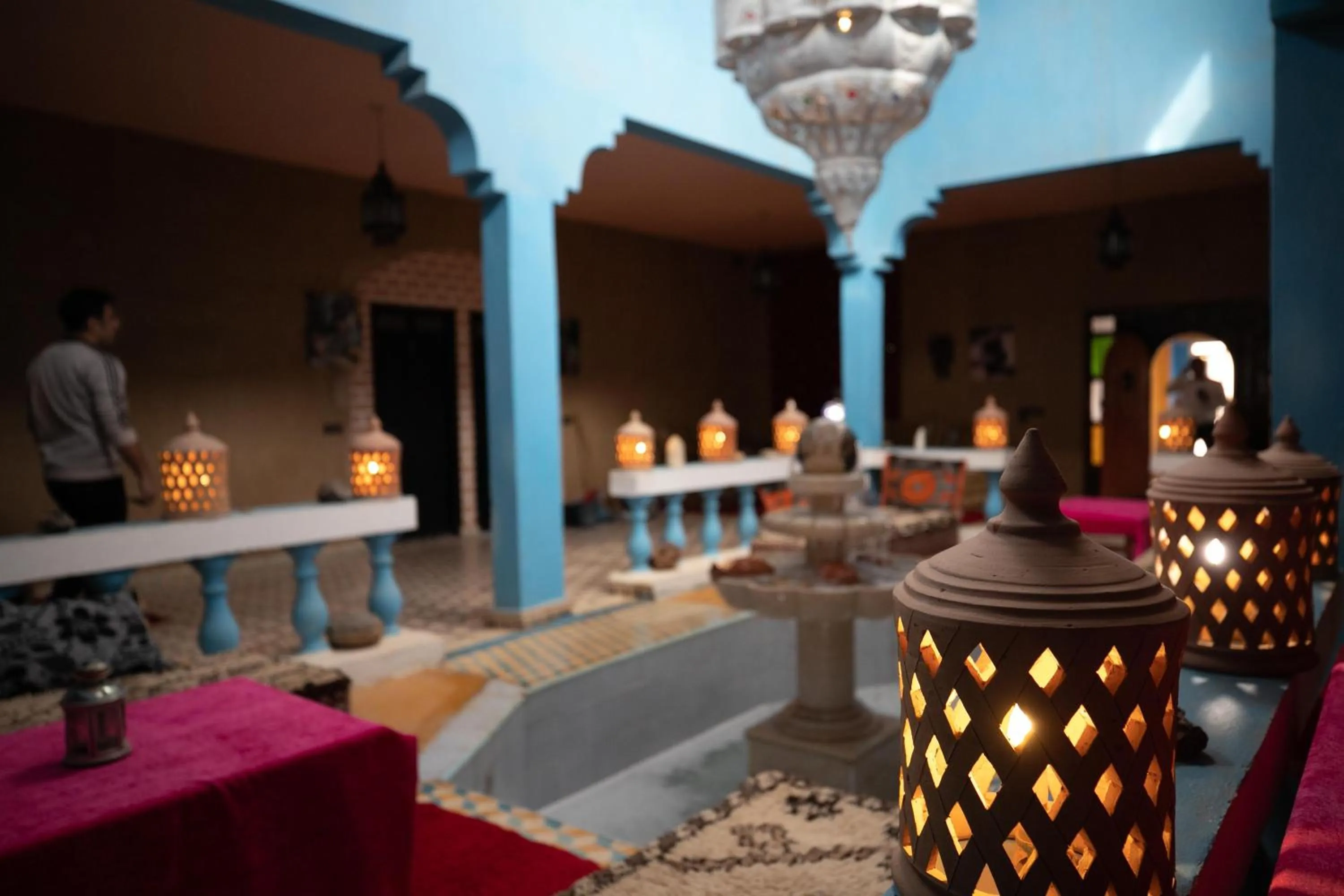Seating area in Kasbah Du Berger & Piscine