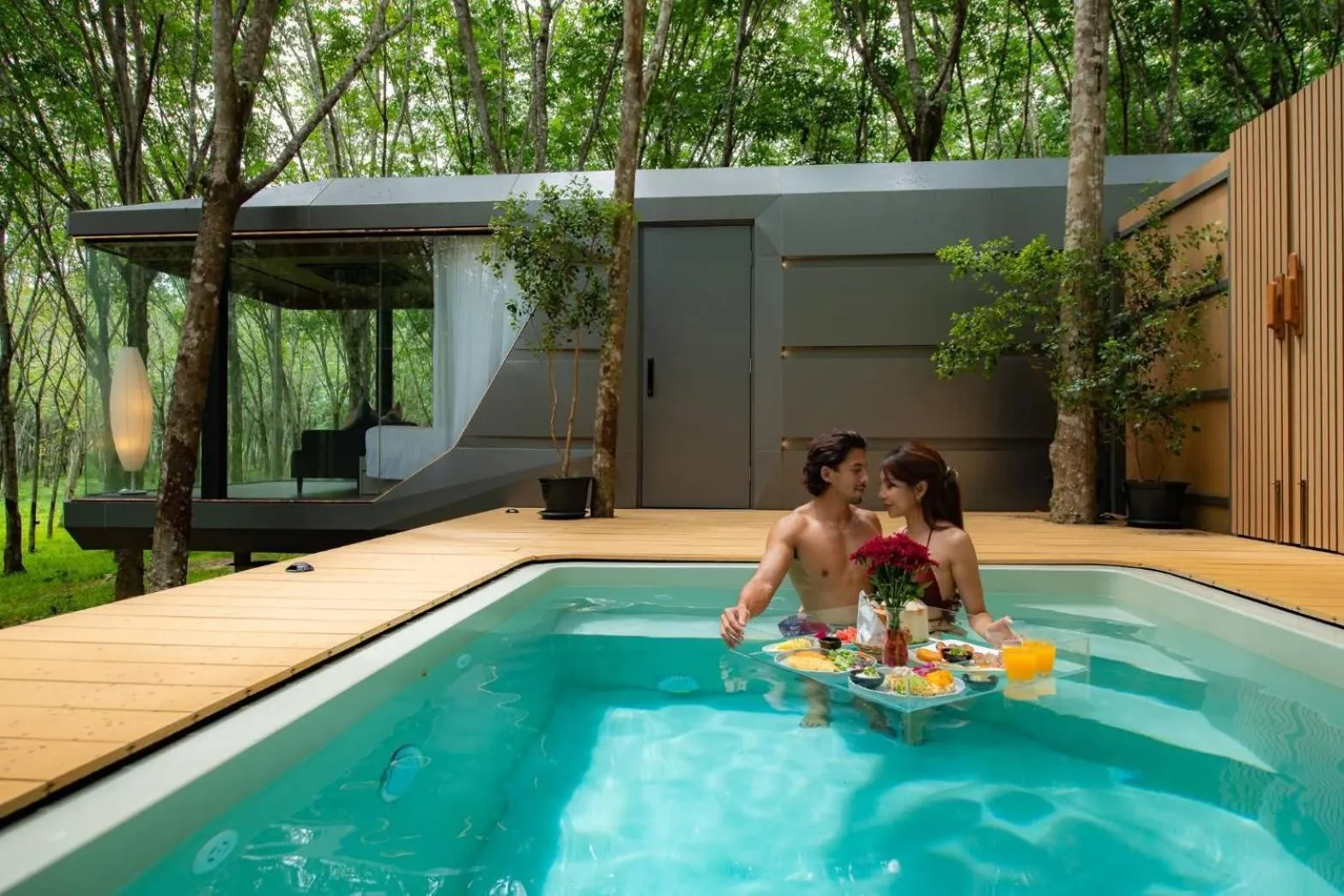 Pool view in Timber Society Boutique Hideaway