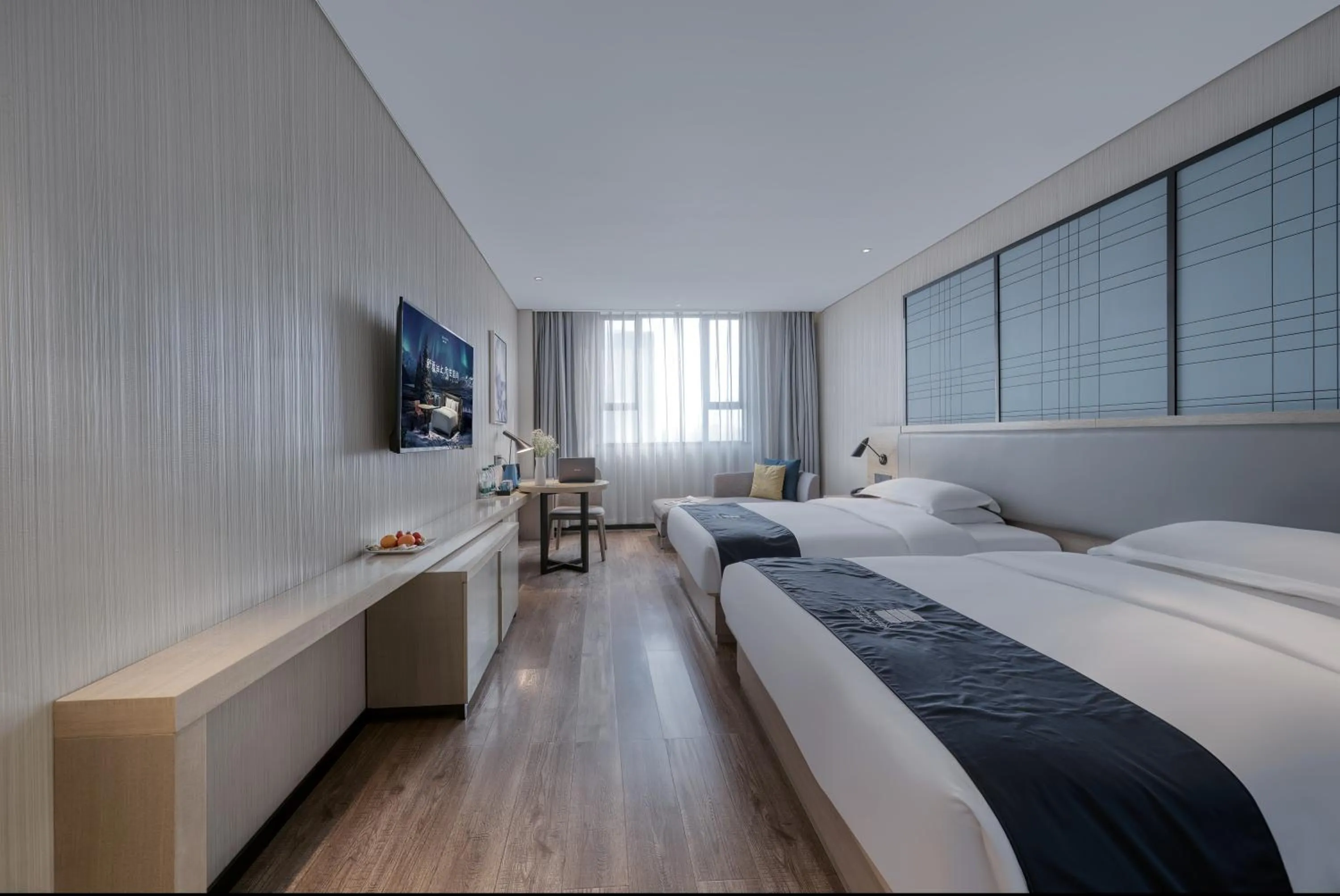 Bed in Echarm International Hotel Pazhou Convention and Exhibition Center Nanzhou Metro Station Branch - Free Shuttle Bus to Canton Fair Complex During Canton Fair Period