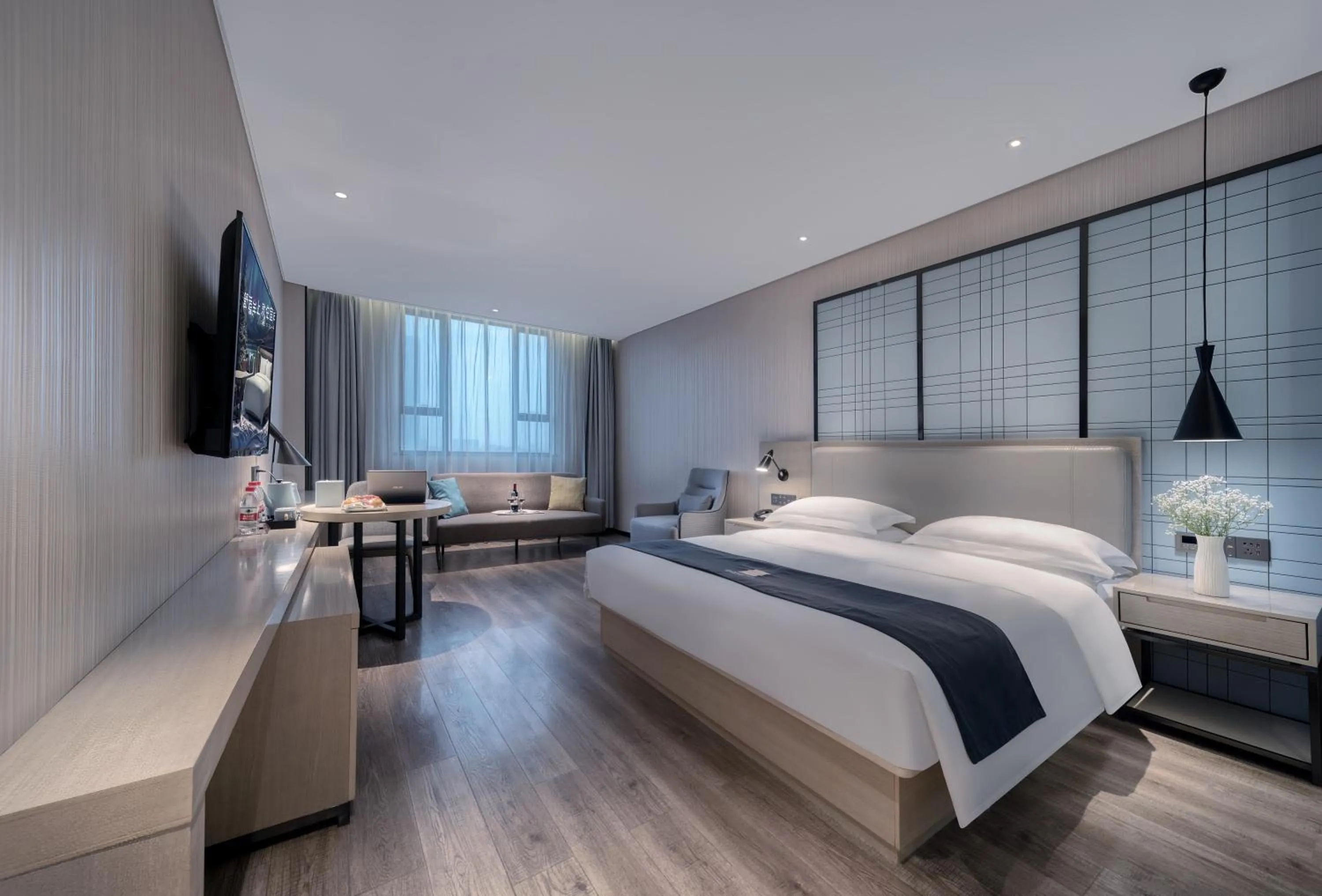 Bed in Echarm International Hotel Pazhou Convention and Exhibition Center Nanzhou Metro Station Branch - Free Shuttle Bus to Canton Fair Complex During Canton Fair Period