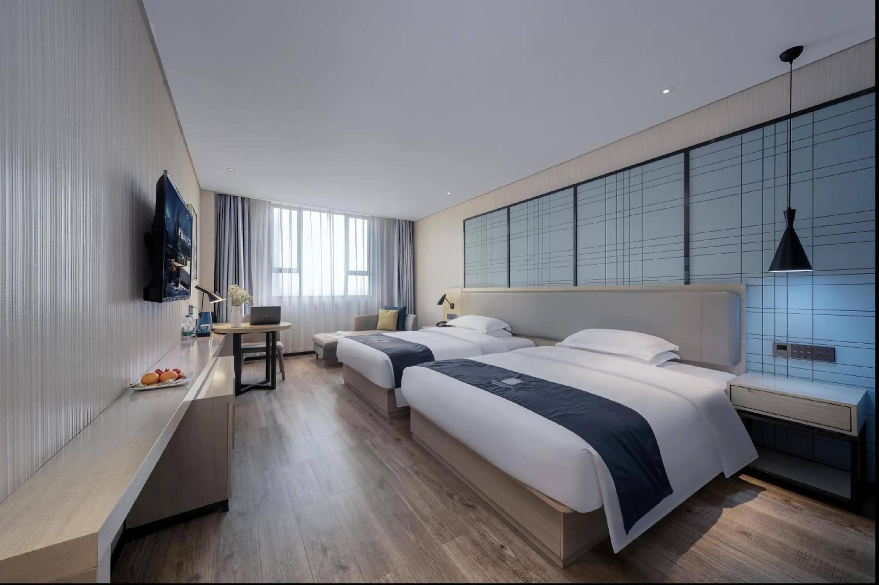 Bed in Echarm International Hotel Pazhou Convention and Exhibition Center Nanzhou Metro Station Branch - Free Shuttle Bus to Canton Fair Complex During Canton Fair Period