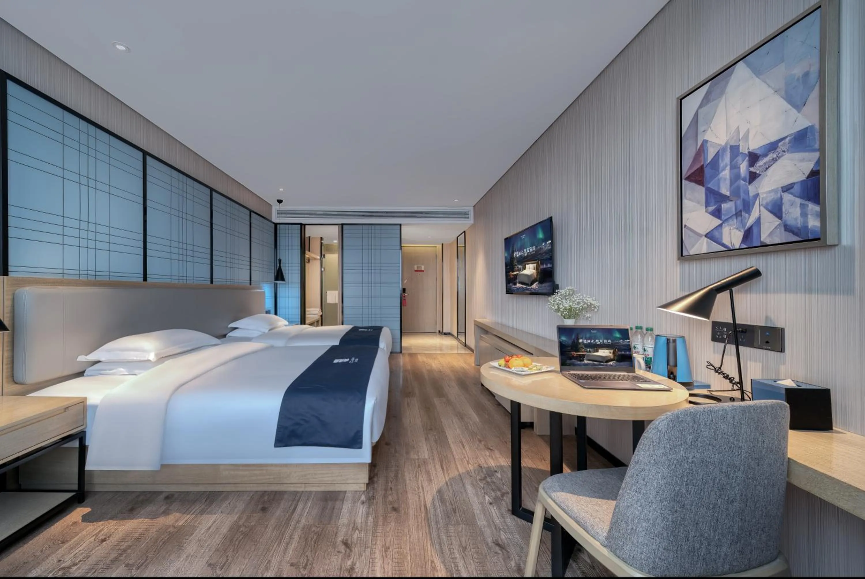 Bed in Echarm International Hotel Pazhou Convention and Exhibition Center Nanzhou Metro Station Branch - Free Shuttle Bus to Canton Fair Complex During Canton Fair Period