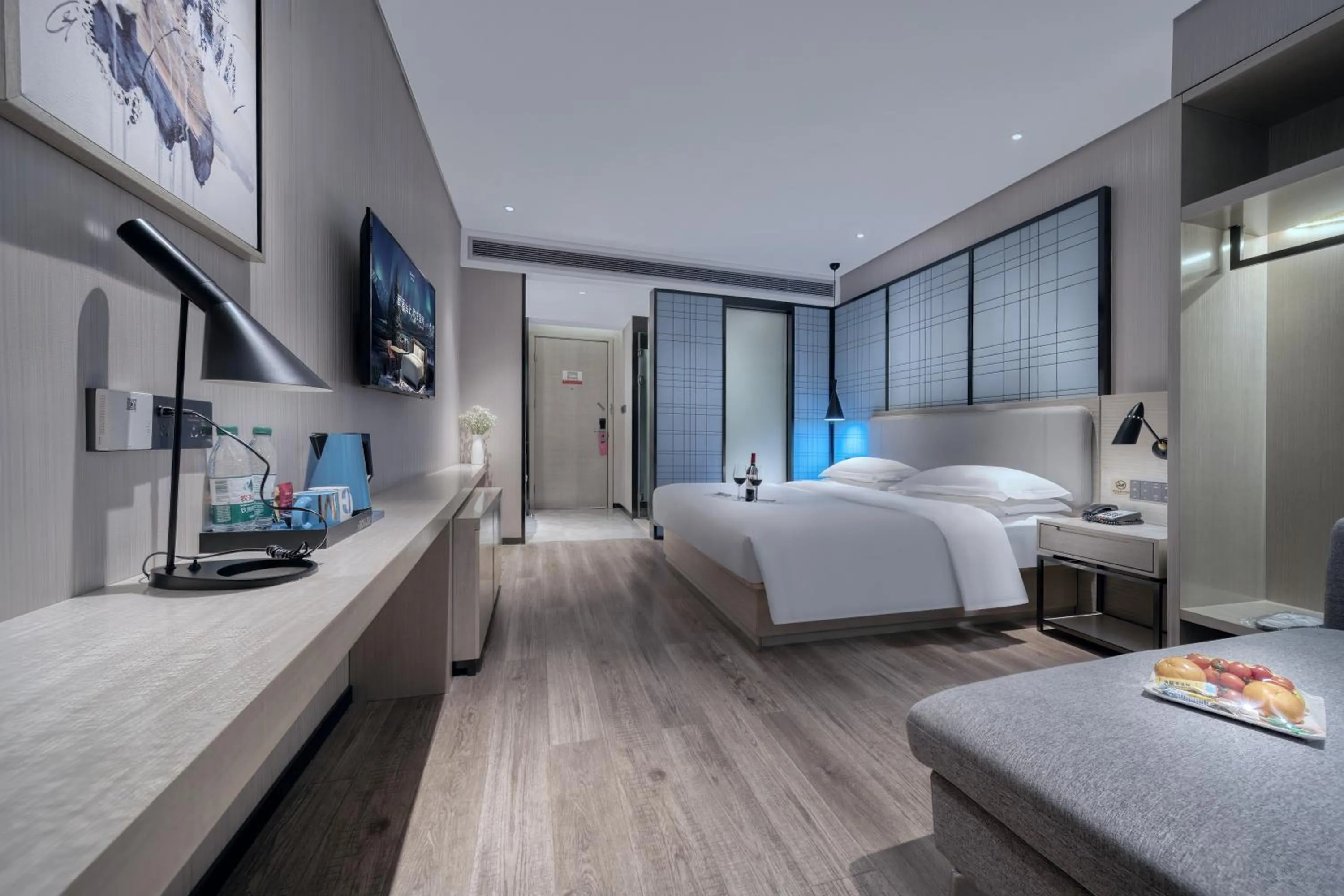Bed in Echarm International Hotel Pazhou Convention and Exhibition Center Nanzhou Metro Station Branch - Free Shuttle Bus to Canton Fair Complex During Canton Fair Period
