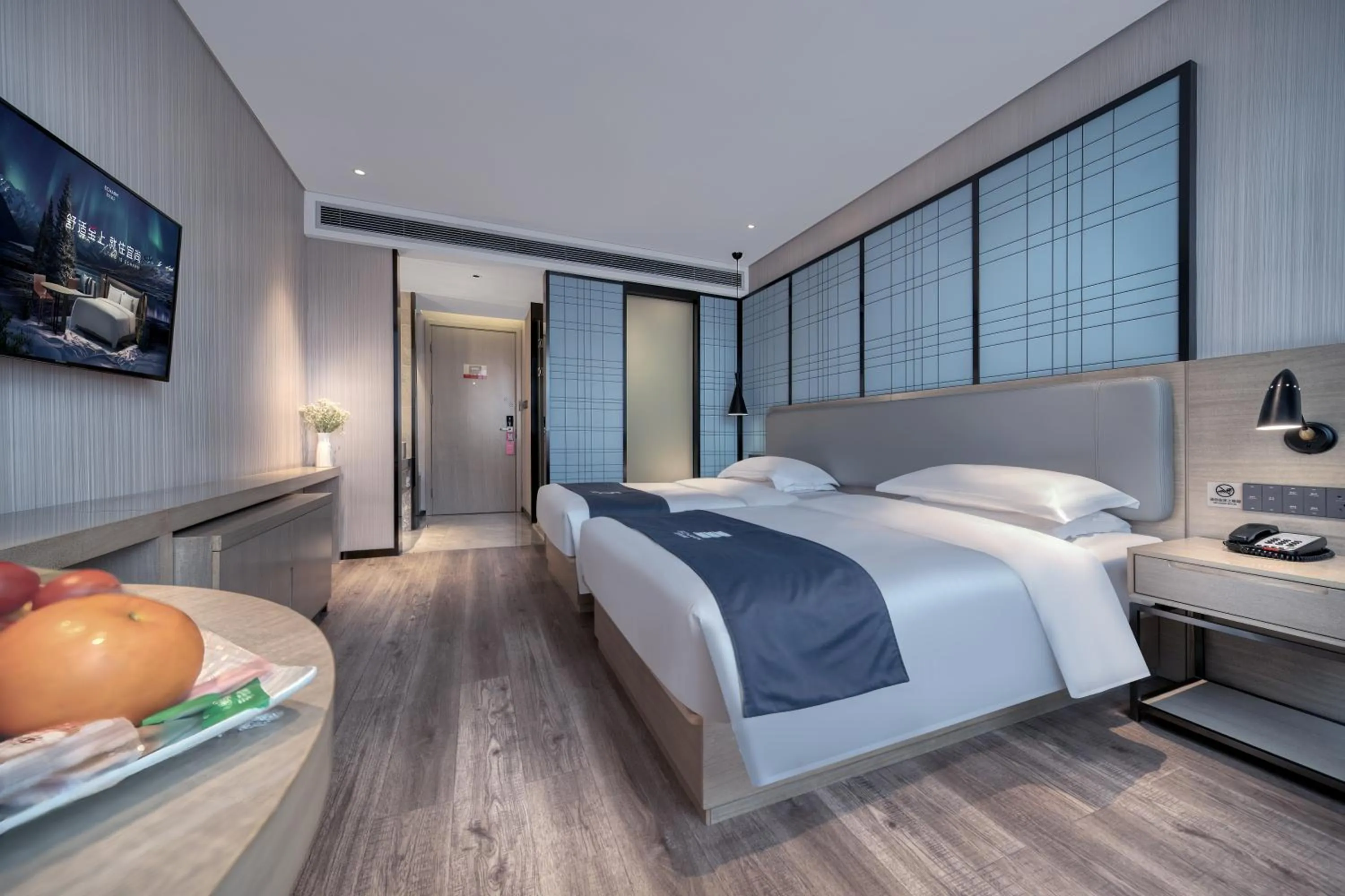 Bed in Echarm International Hotel Pazhou Convention and Exhibition Center Nanzhou Metro Station Branch - Free Shuttle Bus to Canton Fair Complex During Canton Fair Period
