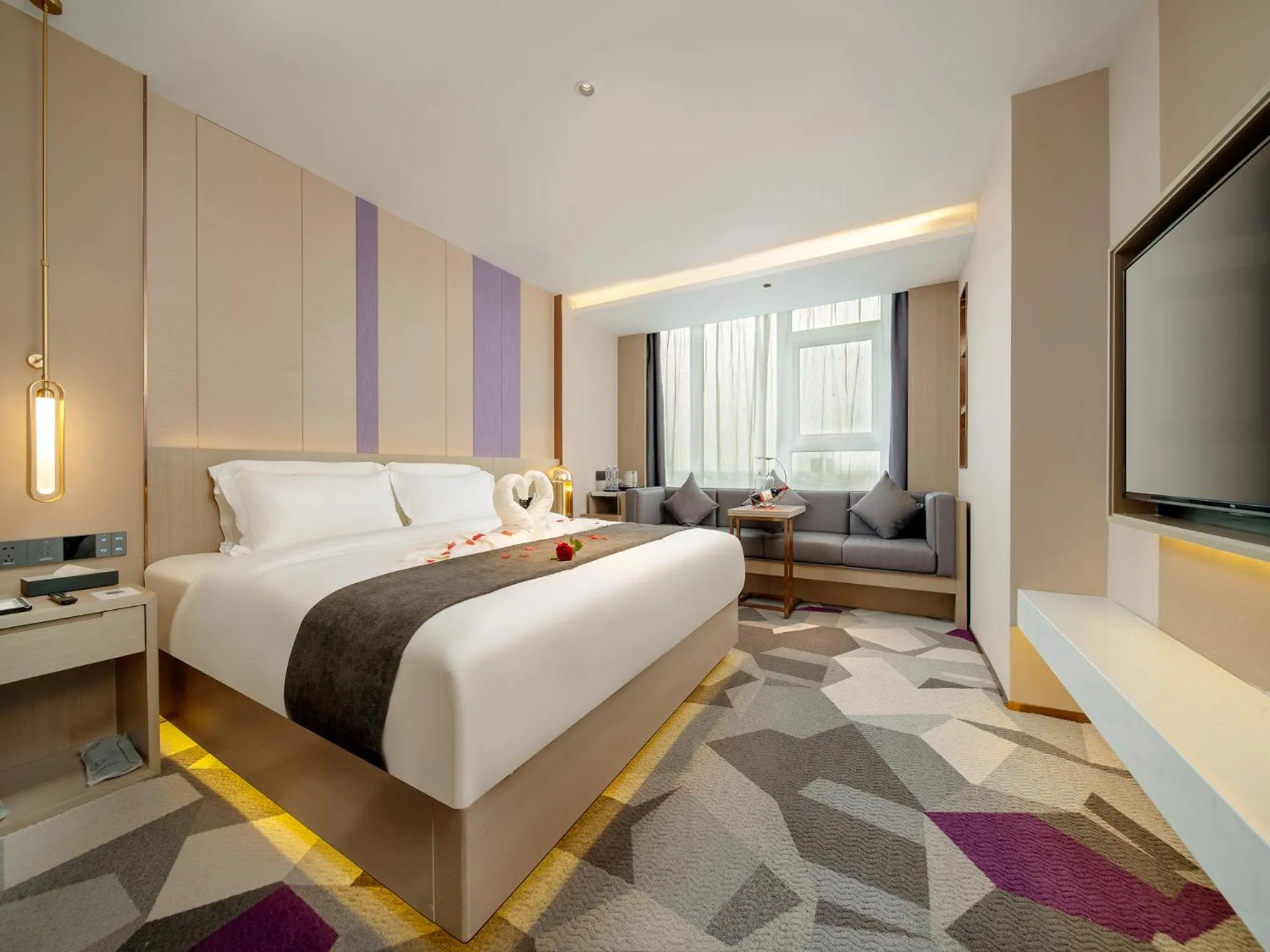Bed in Lavande Hotel Credit Building of Gaocheng District, Shijiazhuang City