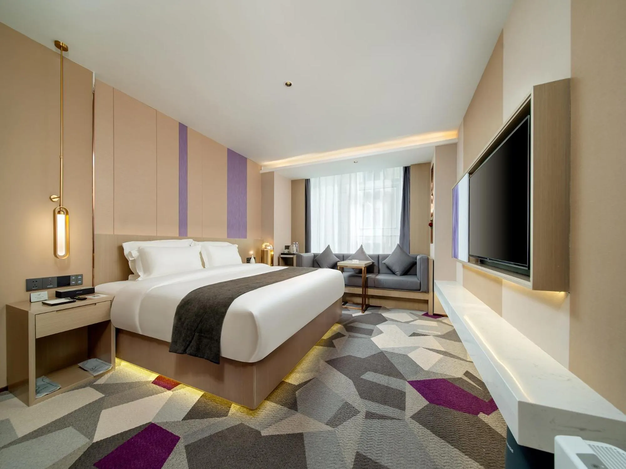 Bed in Lavande Hotel Credit Building of Gaocheng District, Shijiazhuang City