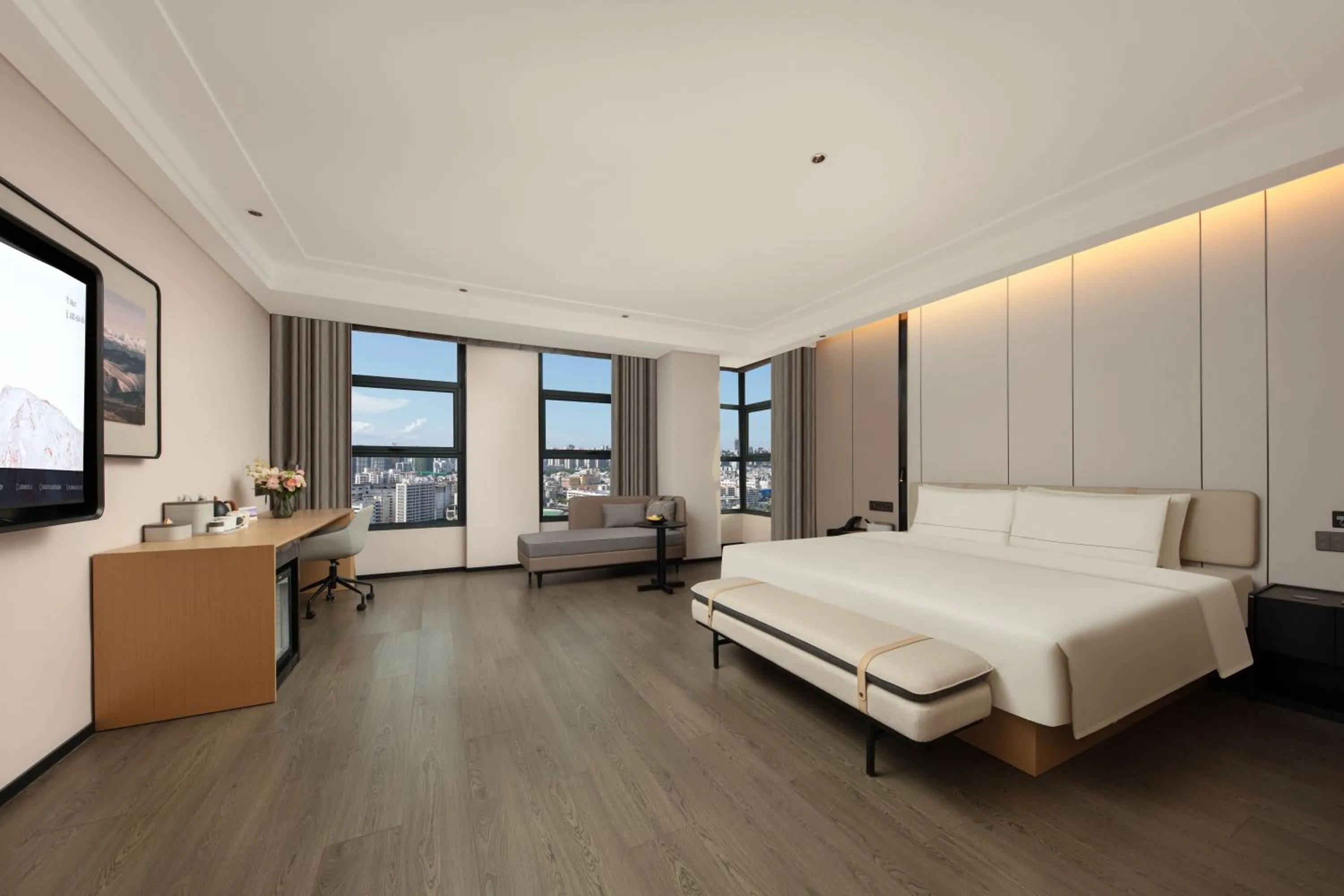 Bed in Atour Hotel Hangzhou Binjiang Binwen Road