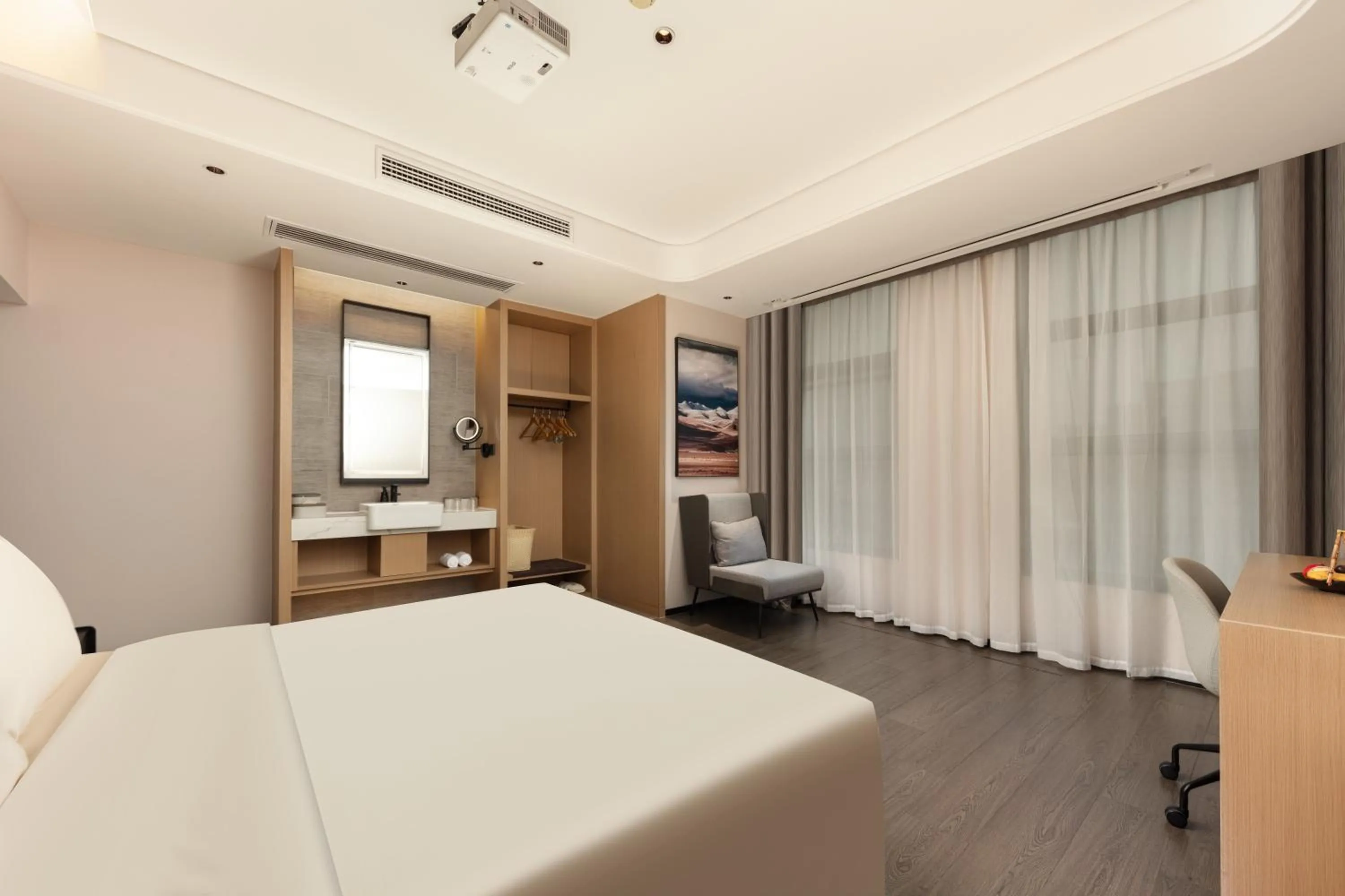 Bed in Atour Hotel Hangzhou Binjiang Binwen Road