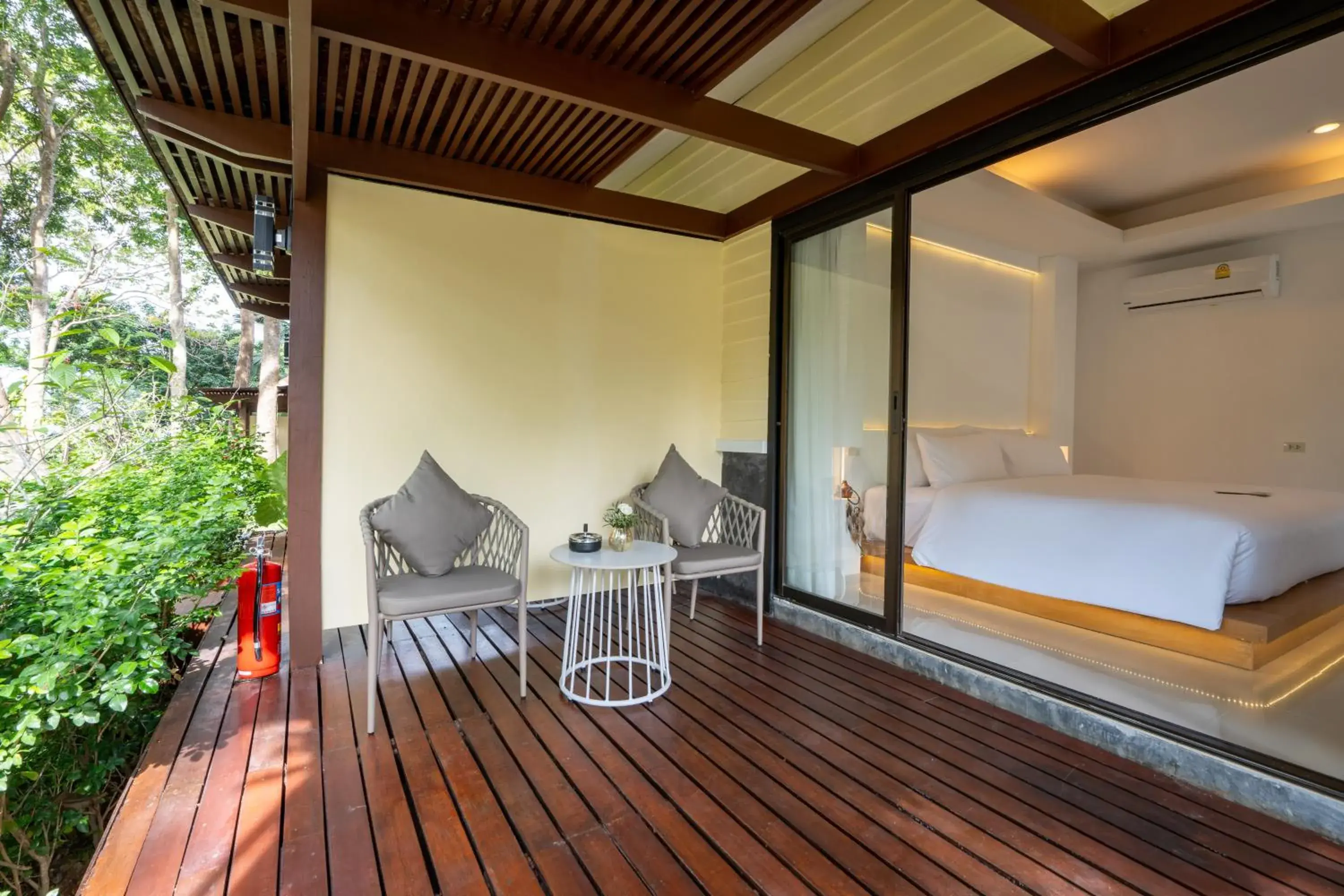 Balcony/Terrace, Bed in ANONA SUNSET Boutique Balcony/Terrace, Bed in ANONA SUNSET Boutique