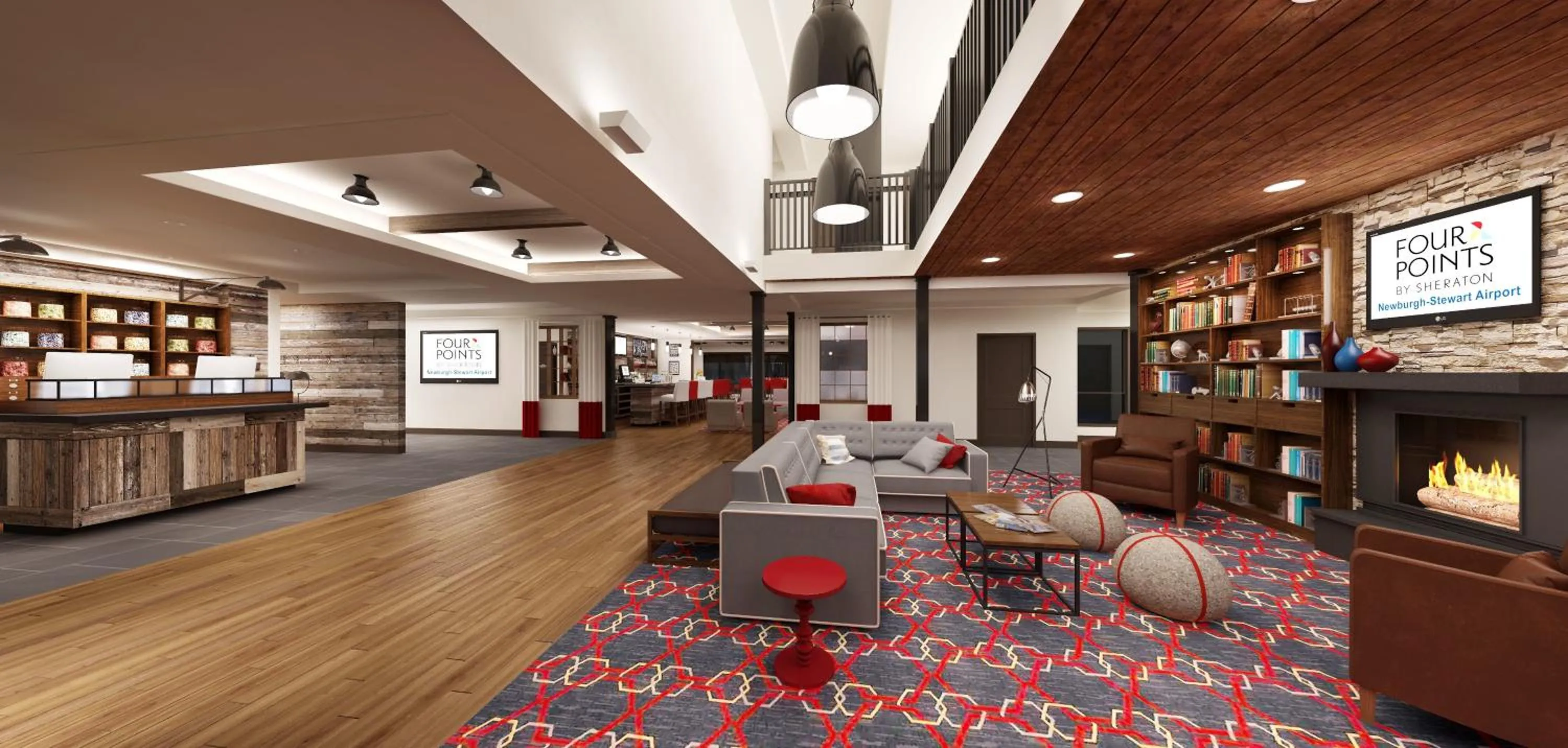 Lobby or reception in The Crossroads Hotel - Newburgh