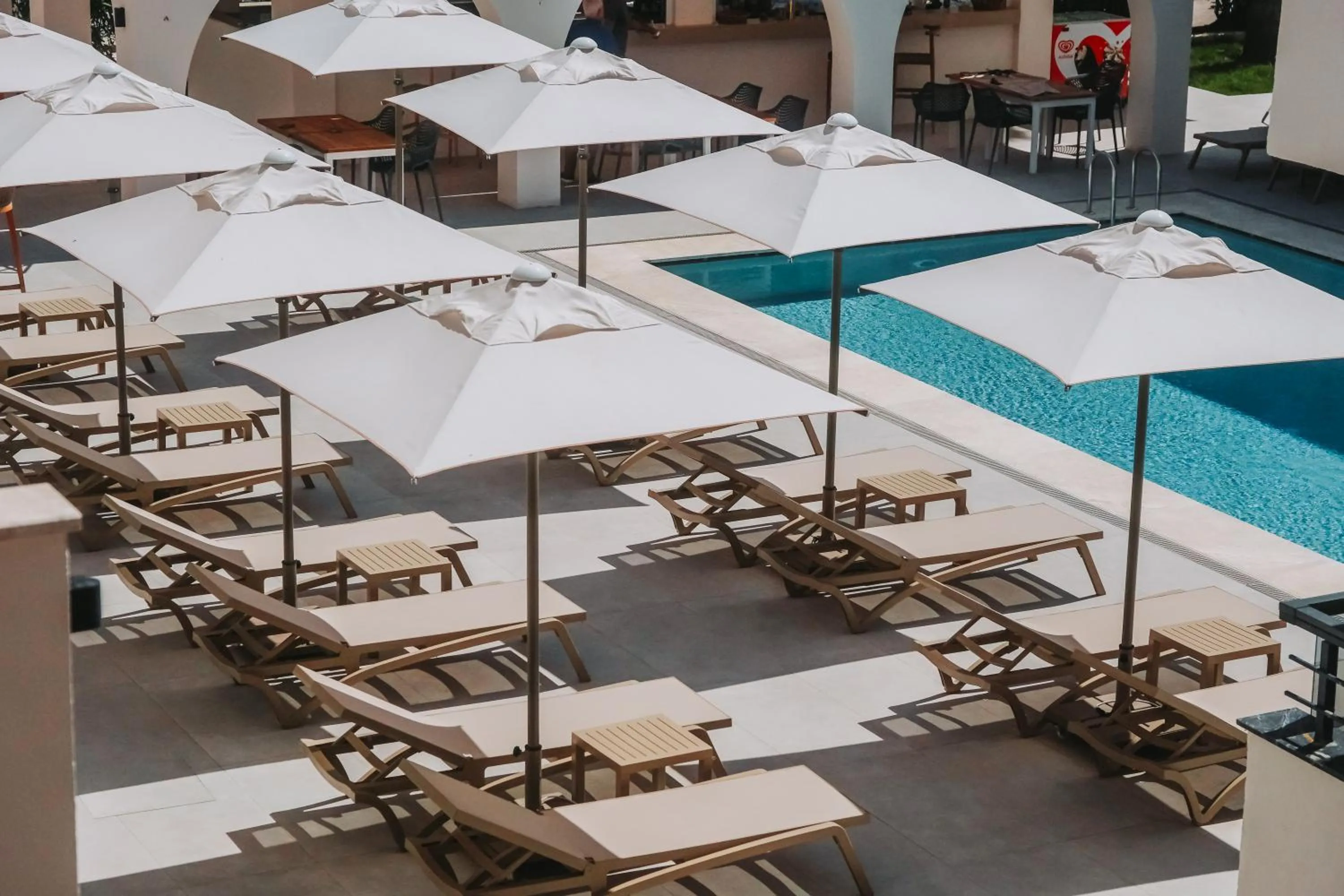 Pool view in Diplomat Suites
