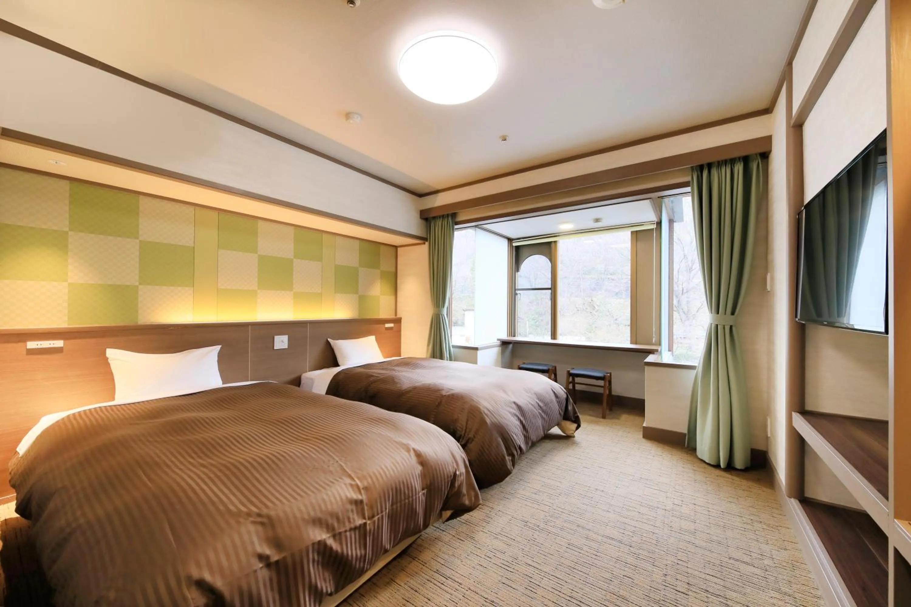 Photo of the whole room, Bed in Matsunoi