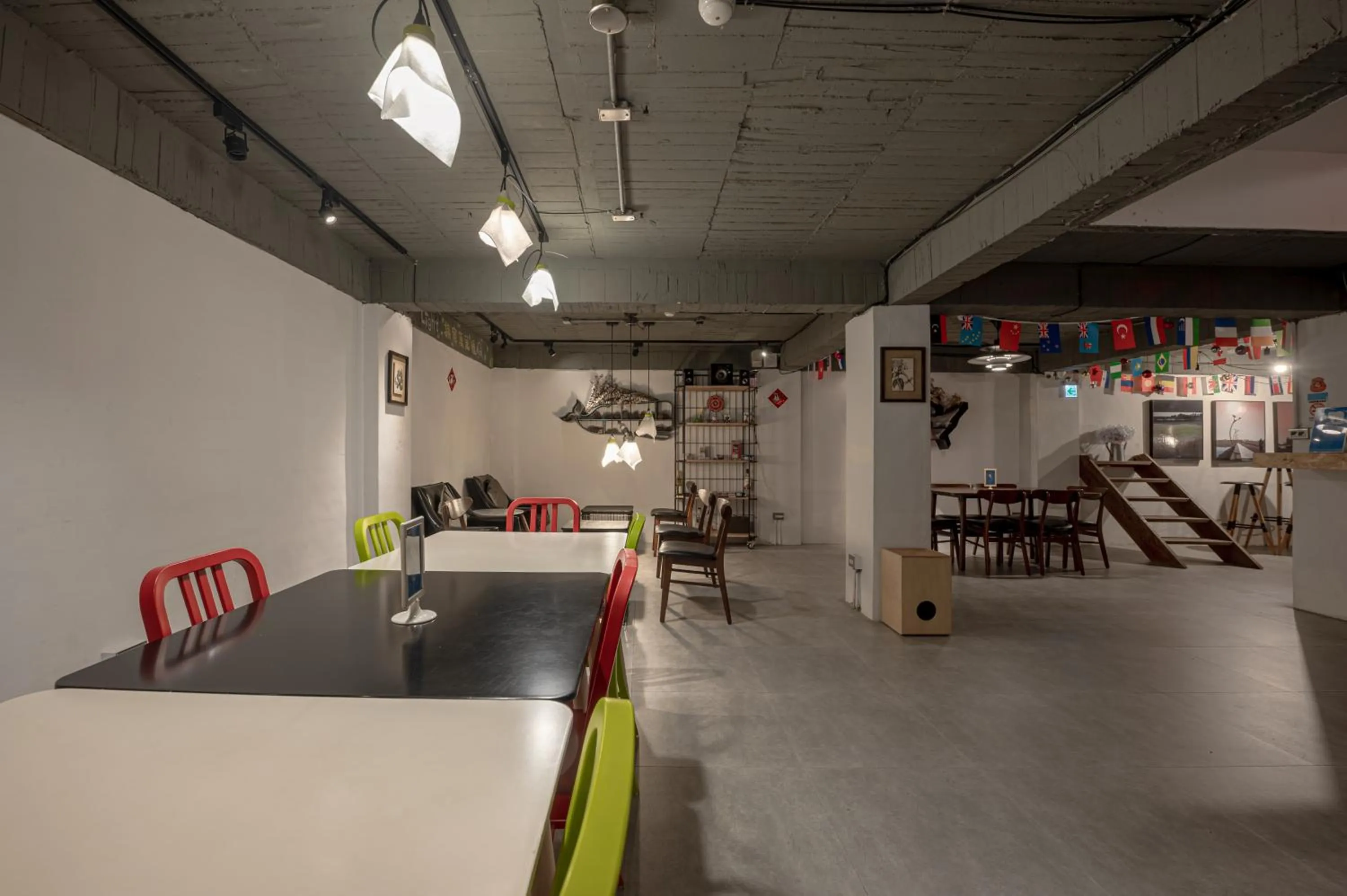 Seating area in Light Hostel