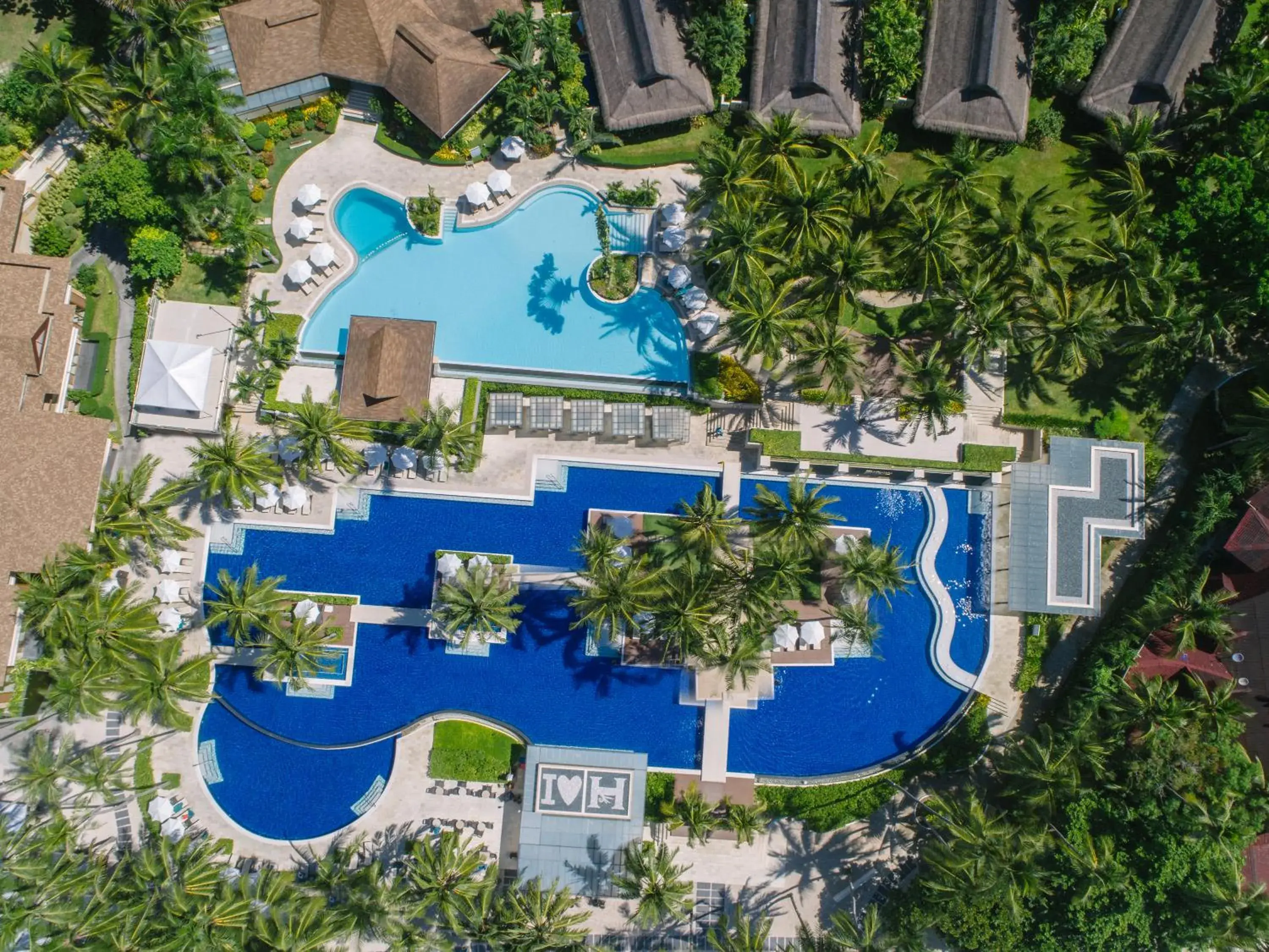 Bird's eye view in Henann Resort Alona Beach Bird's eye view in Henann Resort Alona Beach