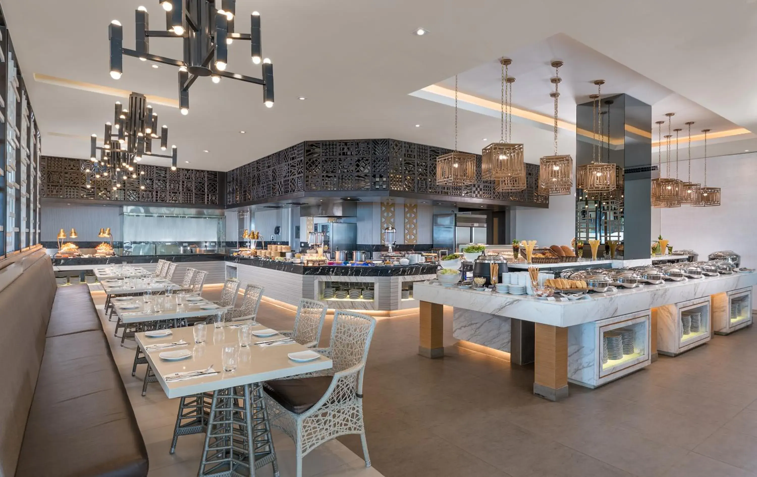 Buffet breakfast in Henann Resort Alona Beach Buffet breakfast in Henann Resort Alona Beach