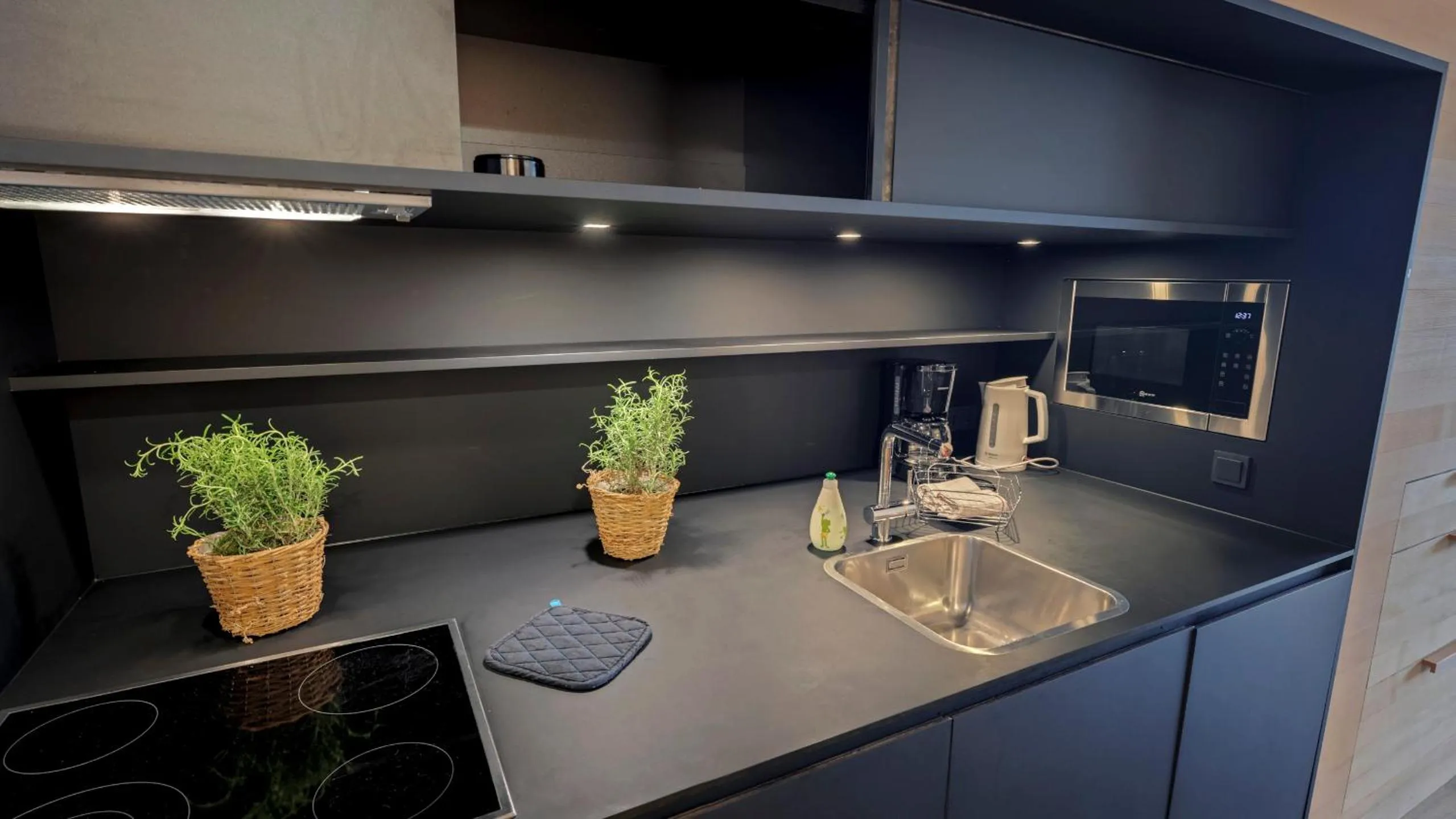 Kitchen or kitchenette in alpen select apartments Kleinwalsertal