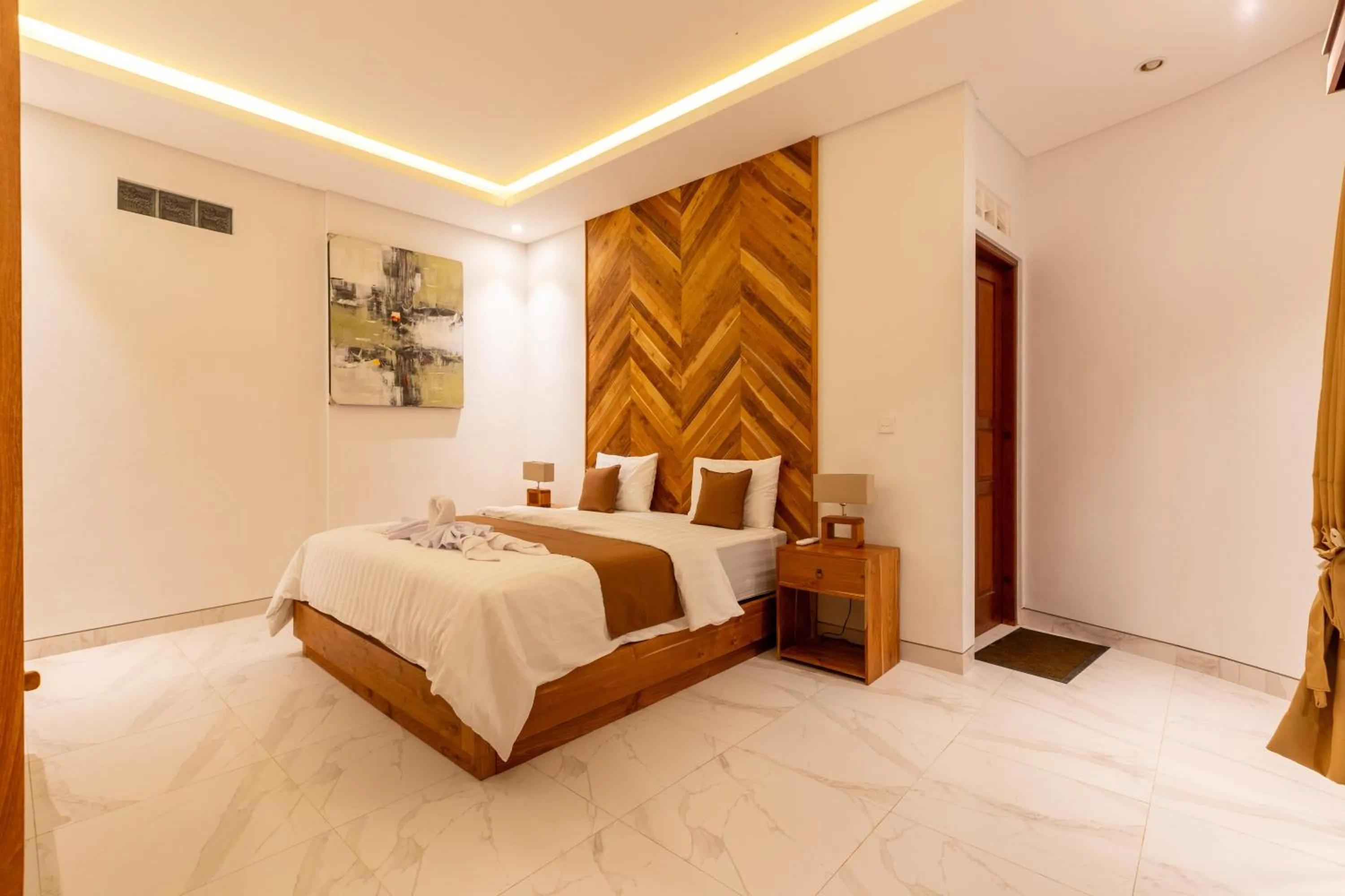 Bed in Sapta D'Villa Residence by Purely