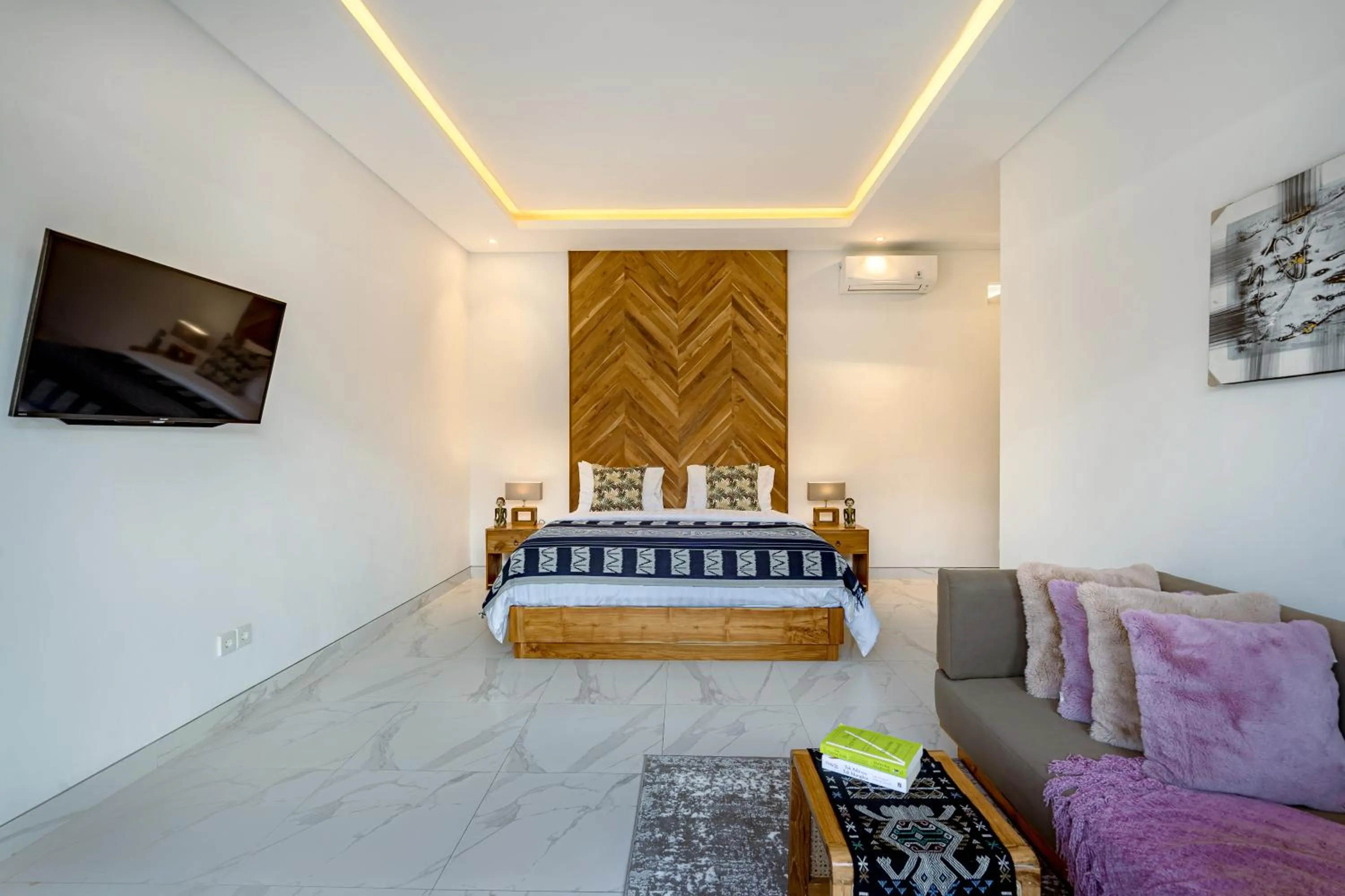 Bedroom, Bed in Sapta D'Villa Residence by Purely