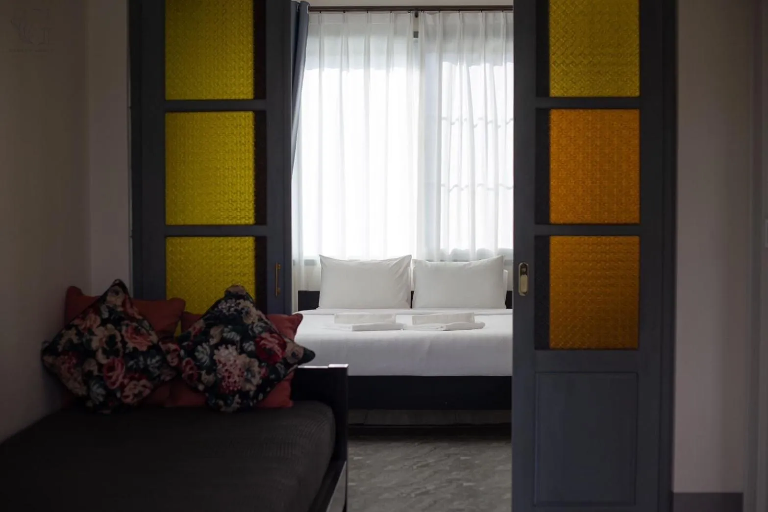 Bedroom, Bed in Garden House Rice Field and Mountain View